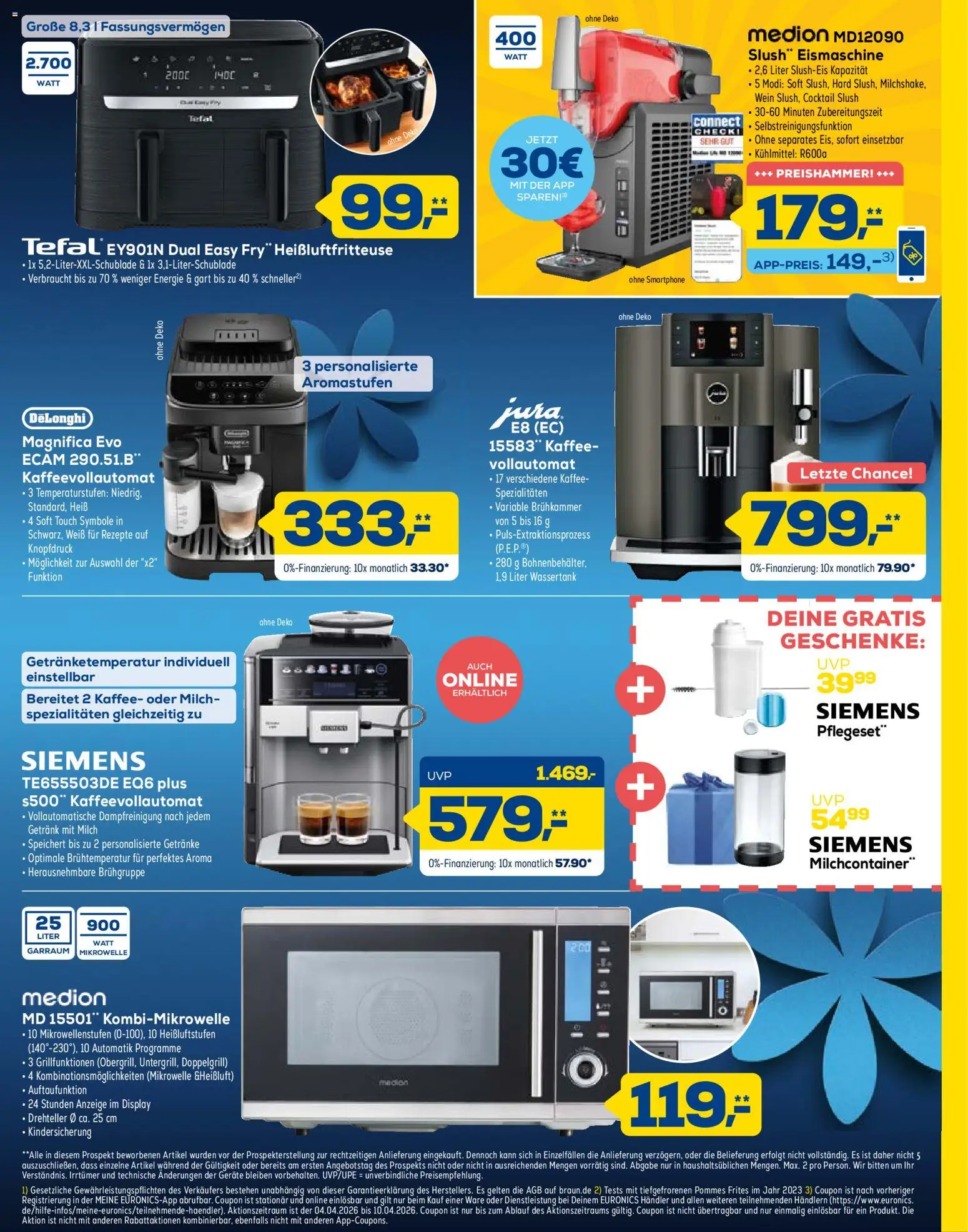 Euronics Prospekt 	 – gültig ab 04.04.2026 | Seite: 5 | Produkte: Siemens, Kaffee, Wein, Kaffeevollautomat