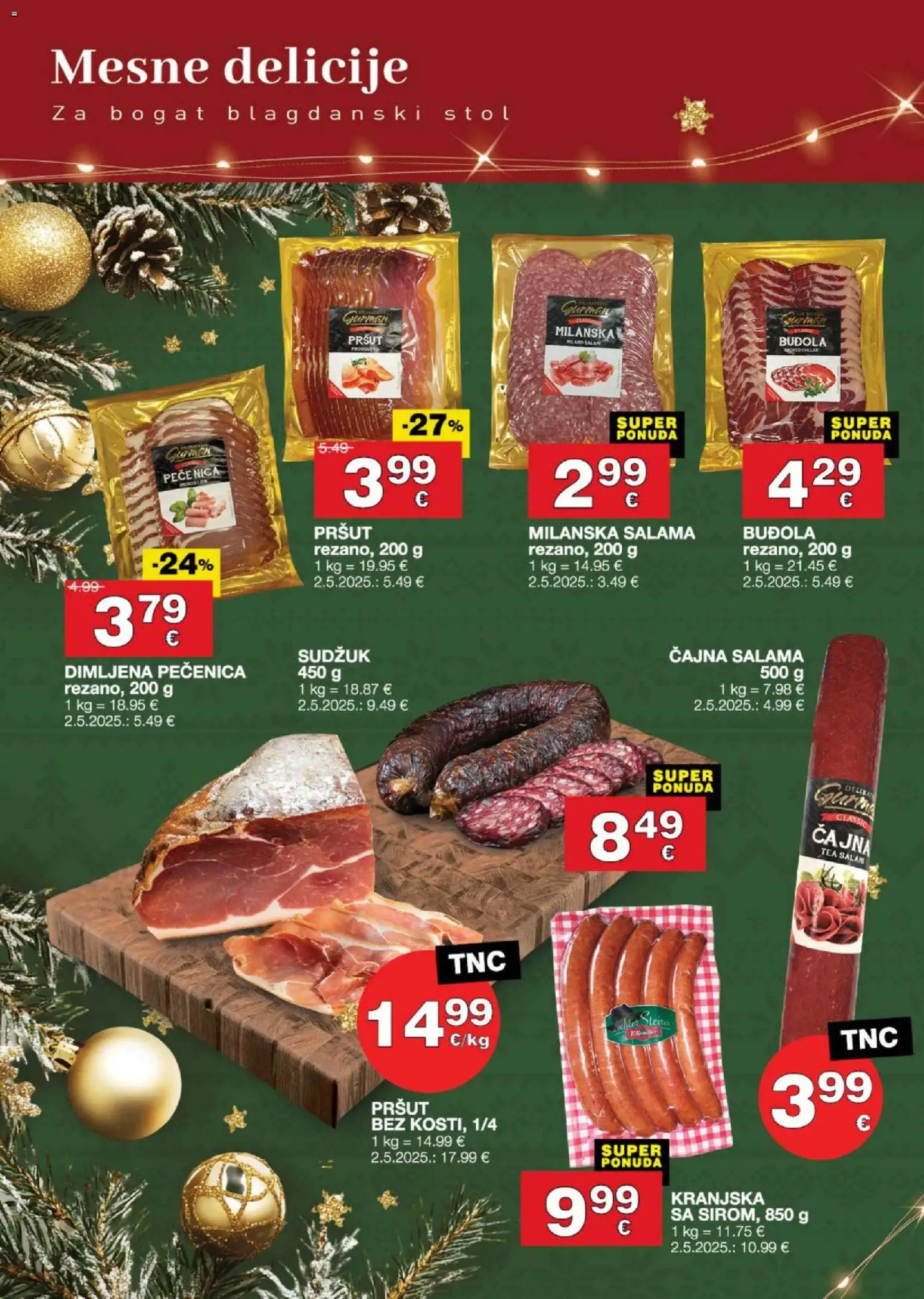 Stanić Diskont katalog | vrijedi od 27.11.2025 | Stranica: 2 | Proizvodi: Stol, Salama, Pršut, Buđola