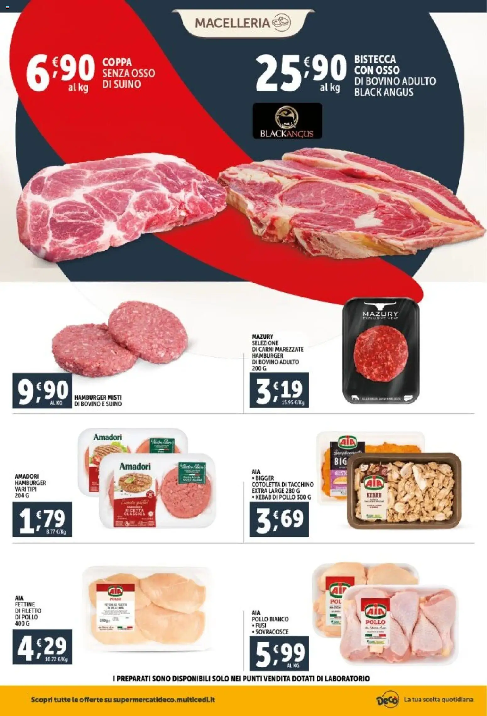 Volantino Decò del 29.12.2025 | Pagina: 6 | Prodotti: Bovino, Suino, Tacchino, Hamburger