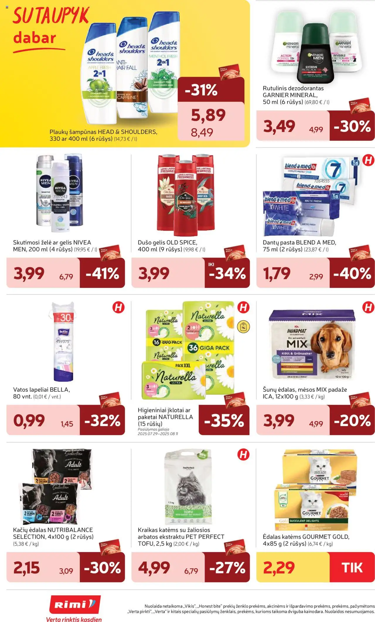Rimi leidinys│galioja nuo 05.08.2025 | Puslapis: 30 | Prekių: Rutulinis dezodorantas, Šampūnas, Dezodorantas