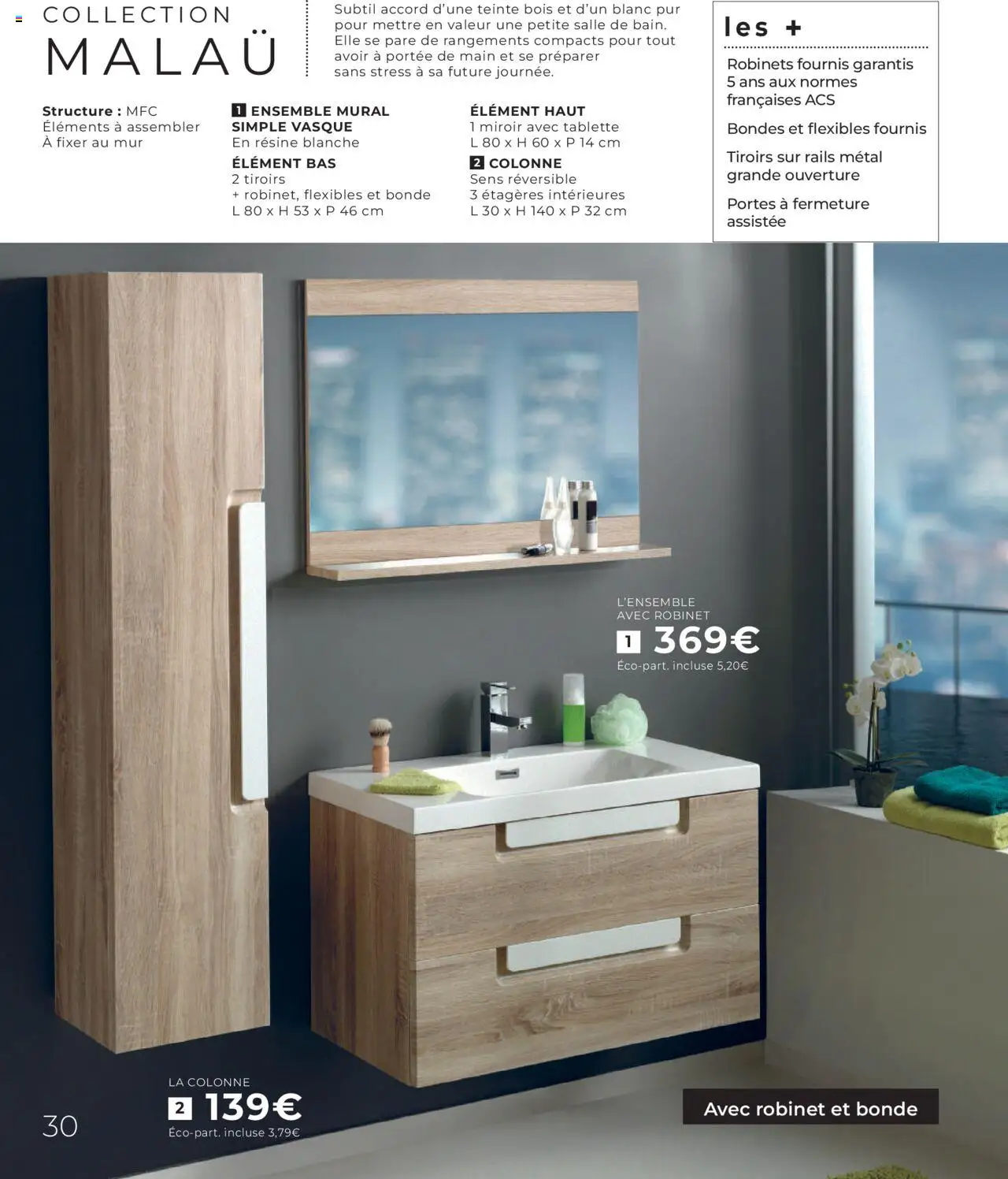  | Page: 30 | Produits: Tablette, Robinet, Portes, Tiroirs