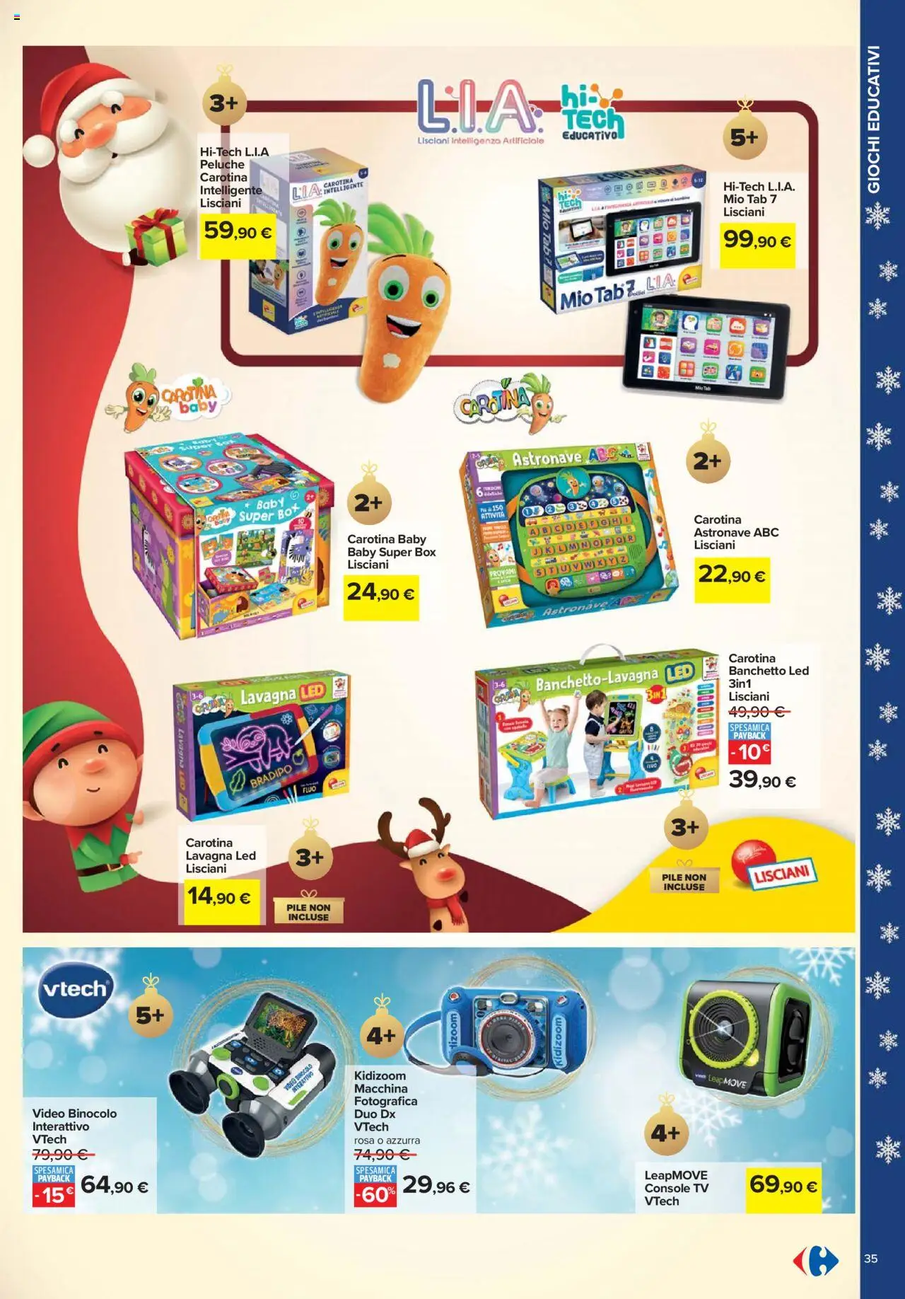 Volantino Carrefour del 24.10.2025 | Pagina: 35 | Prodotti: Pile, Peluche, TV, Video
