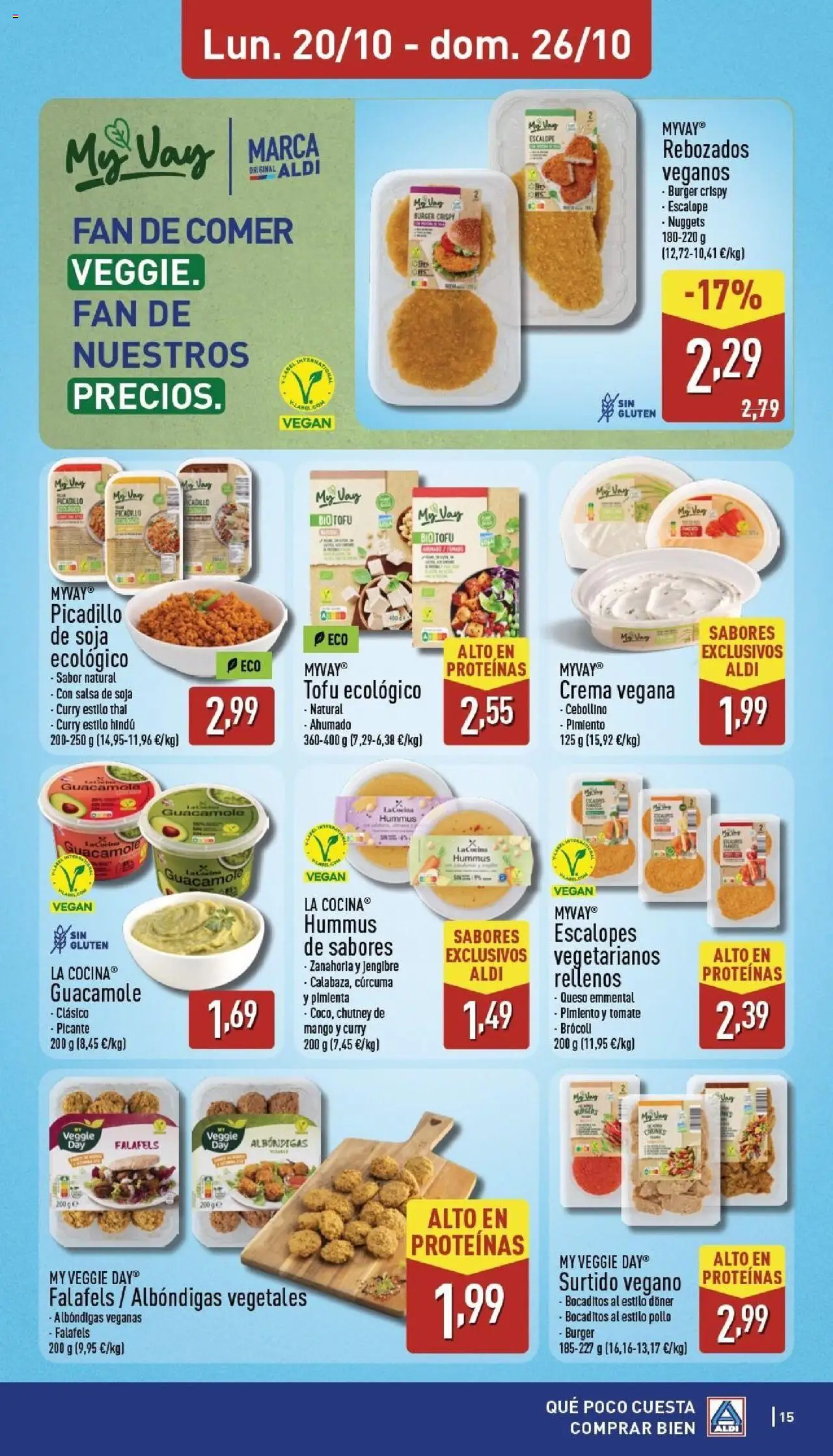 Aldi folleto Península │ válido desde el 20.10.2025 | Página: 15 | Productos: Guacamole, Crema, Cocina, Nuggets