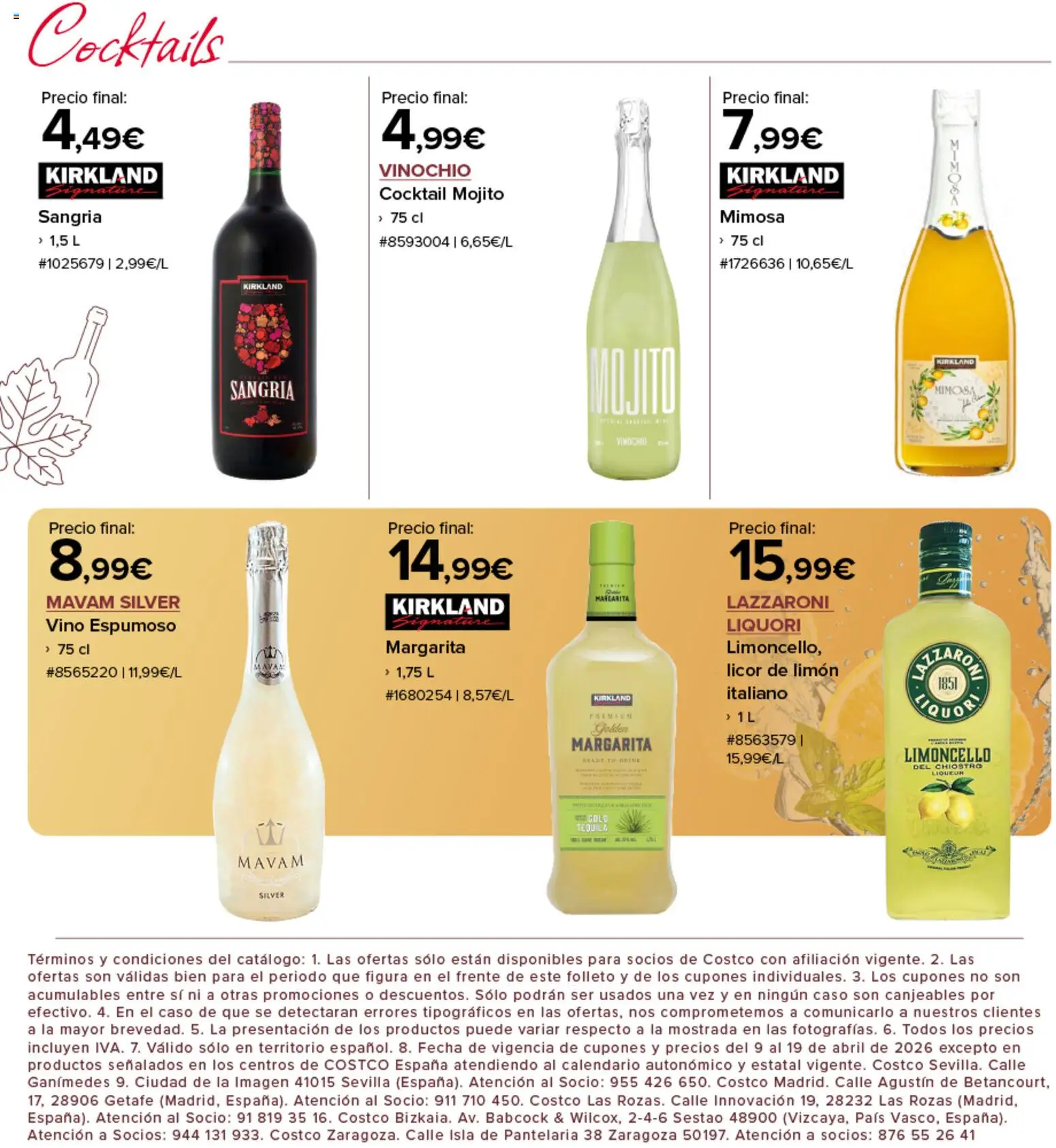 Costco catálogo │ válido desde el 09.04.2026 | Página: 5 | Productos: Licor, Vino