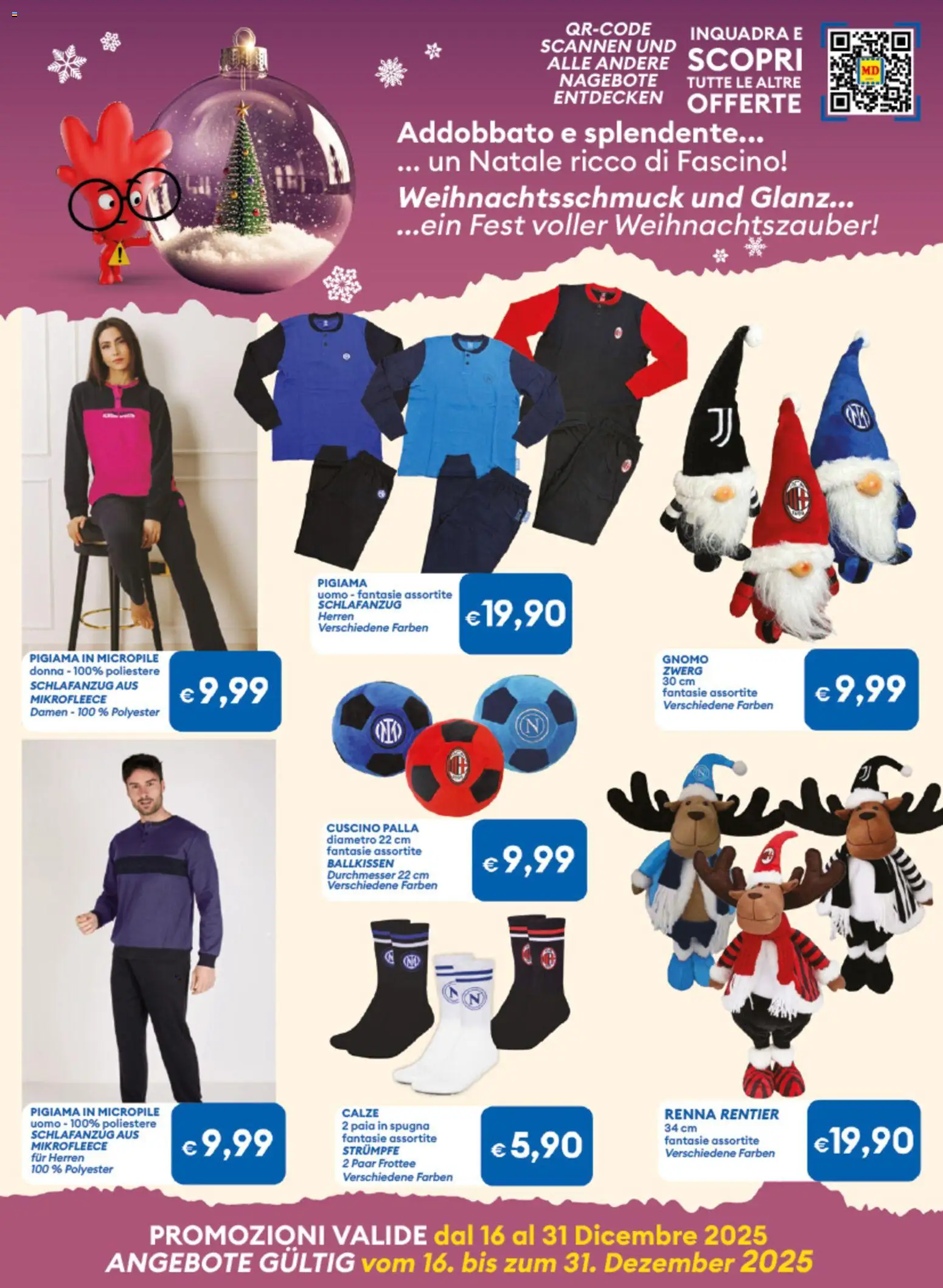 Volantino MD Discount del 16.12.2025 | Pagina: 17 | Prodotti: Spugna, Pigiama, Cuscino