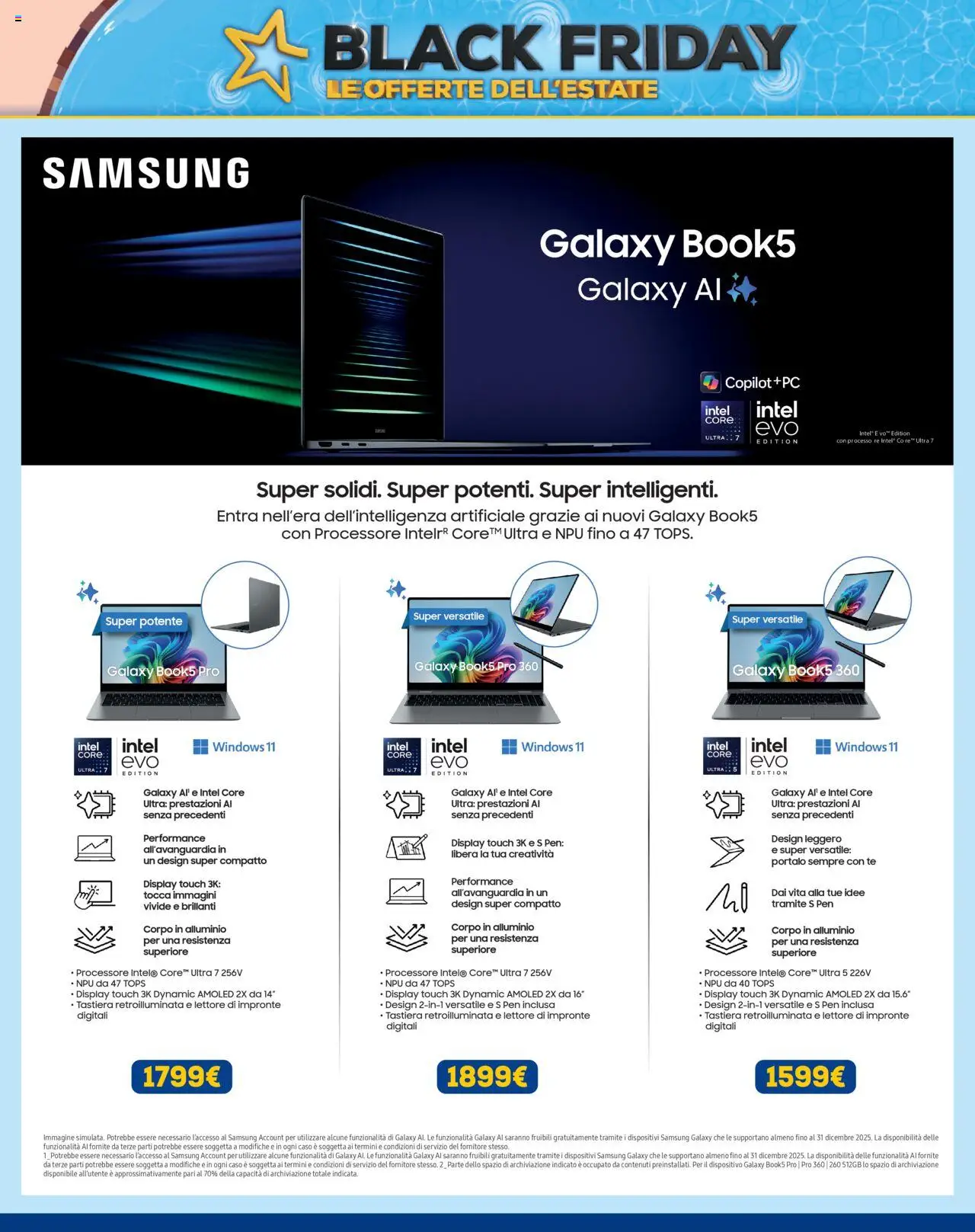 Volantino Euronics del 05.06.2025 | Pagina: 8 | Prodotti: Samsung Galaxy, Tastiera, Alluminio, Samsung
