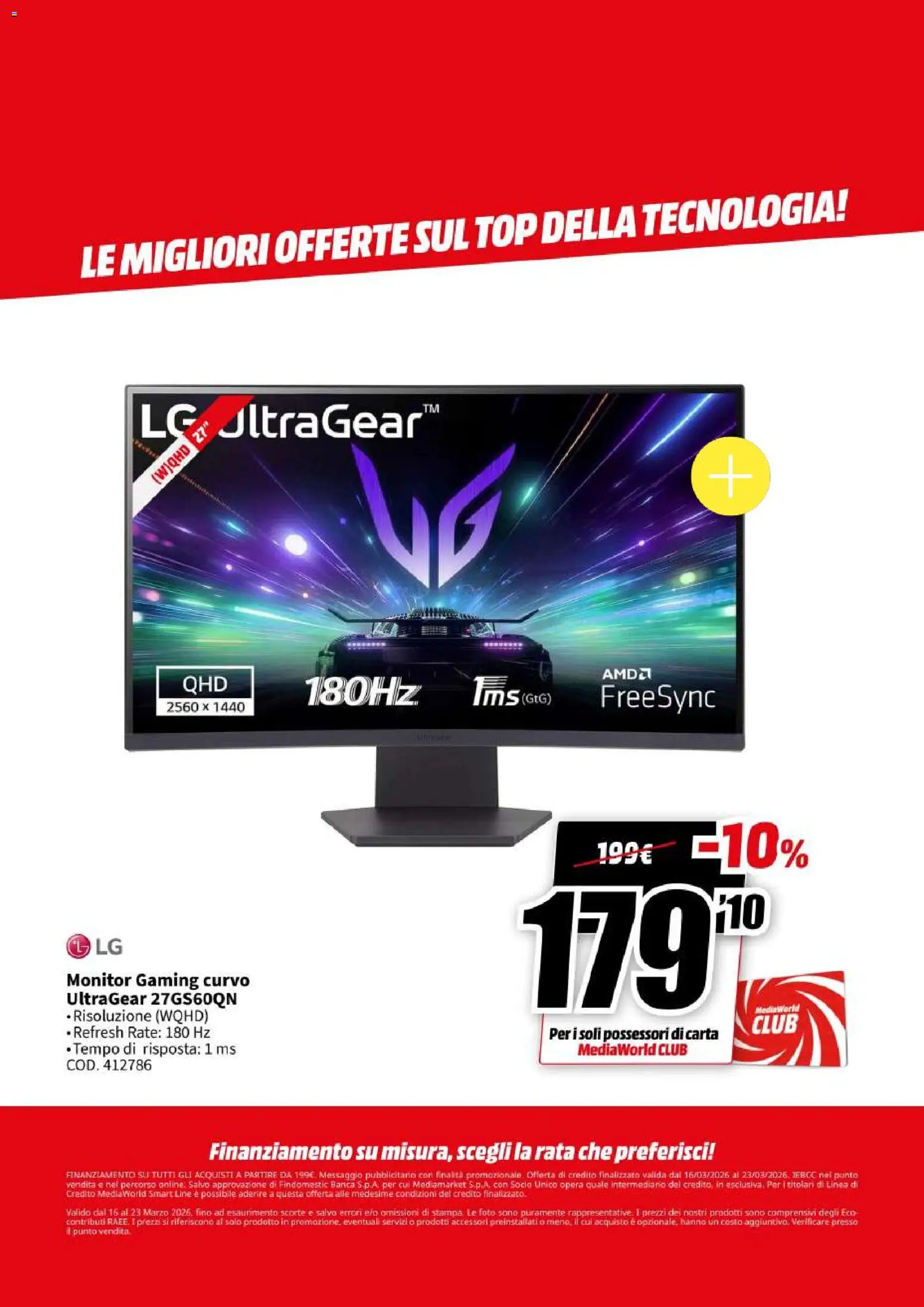 Volantino Media World del 16.03.2026 | Pagina: 19 | Prodotti: Monitor, Top, Stampa