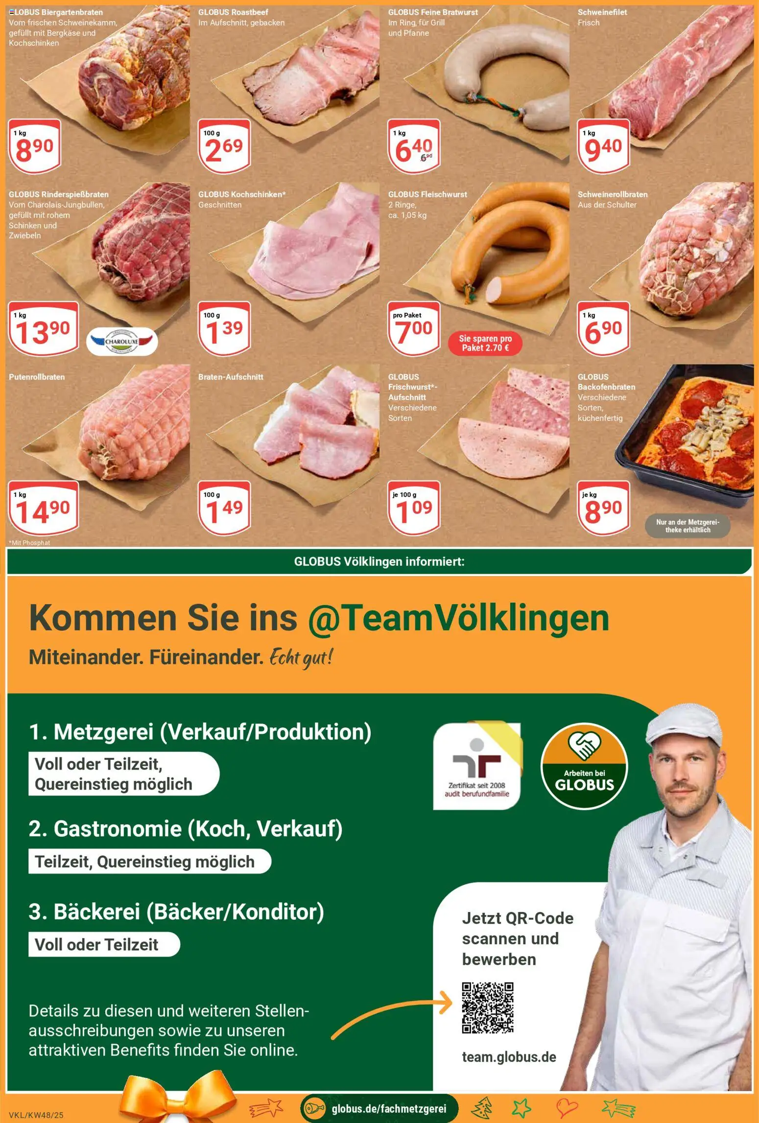 Globus prospekt Völklingen	 – gültig ab 24.11.2025 | Seite: 2 | Produkte: Grill, Bäckerei, Schweinefilet, Schinken