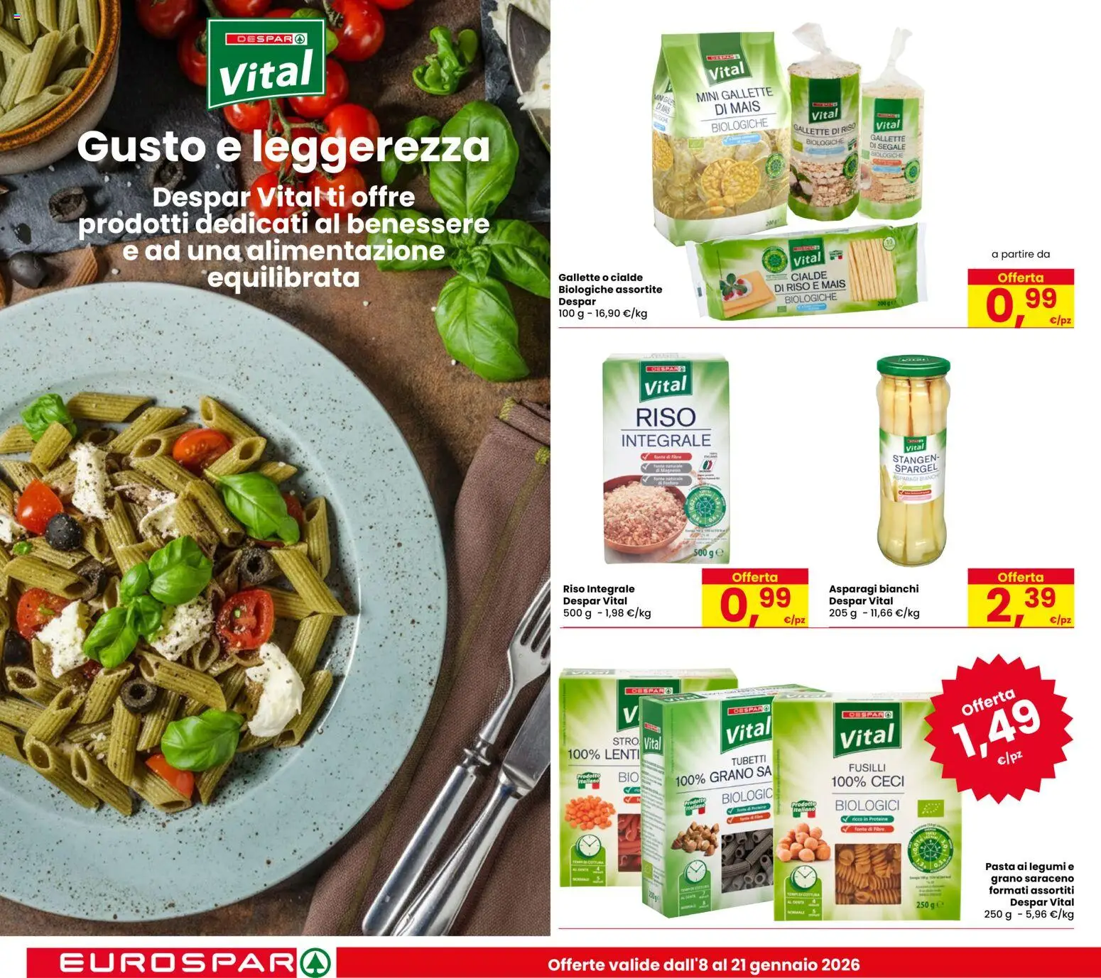 Volantino Despar del 08.01.2026 | Pagina: 12 | Prodotti: Riso, Ceci, Pasta, Fusilli