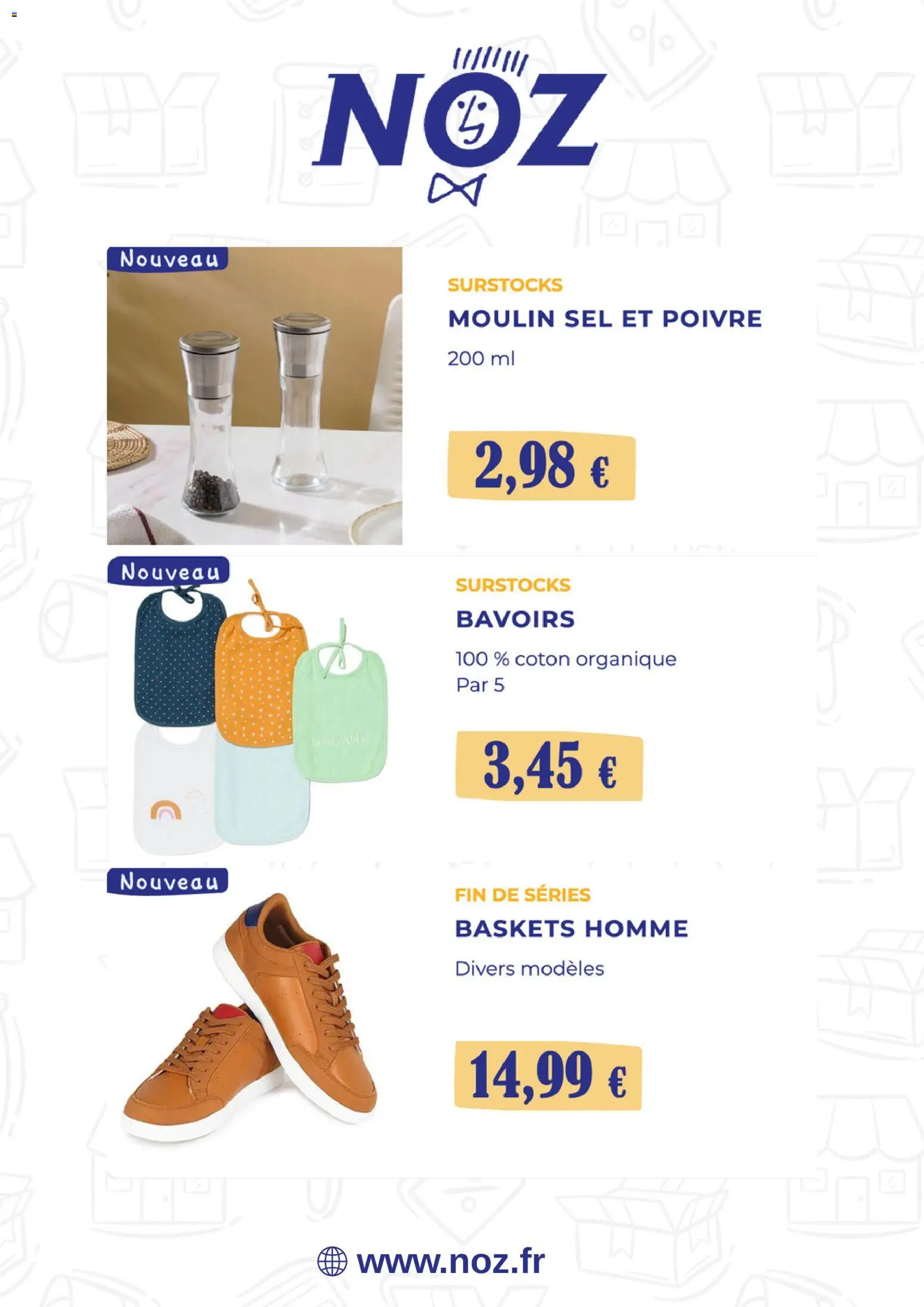 {H1} | Page: 3 | Produits: Coton, Sel, Poivre, Baskets