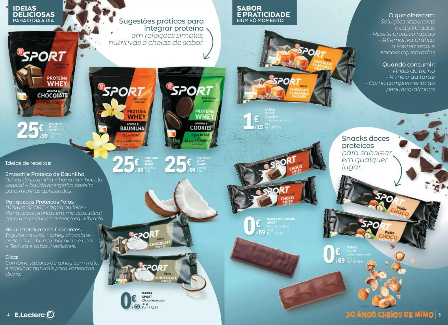 E.Leclerc Folheto da Nossa Marca │ válido de 02.01.2026 | Página: 3 | Produtos: Agua, Banana, Iogurte, Proteina