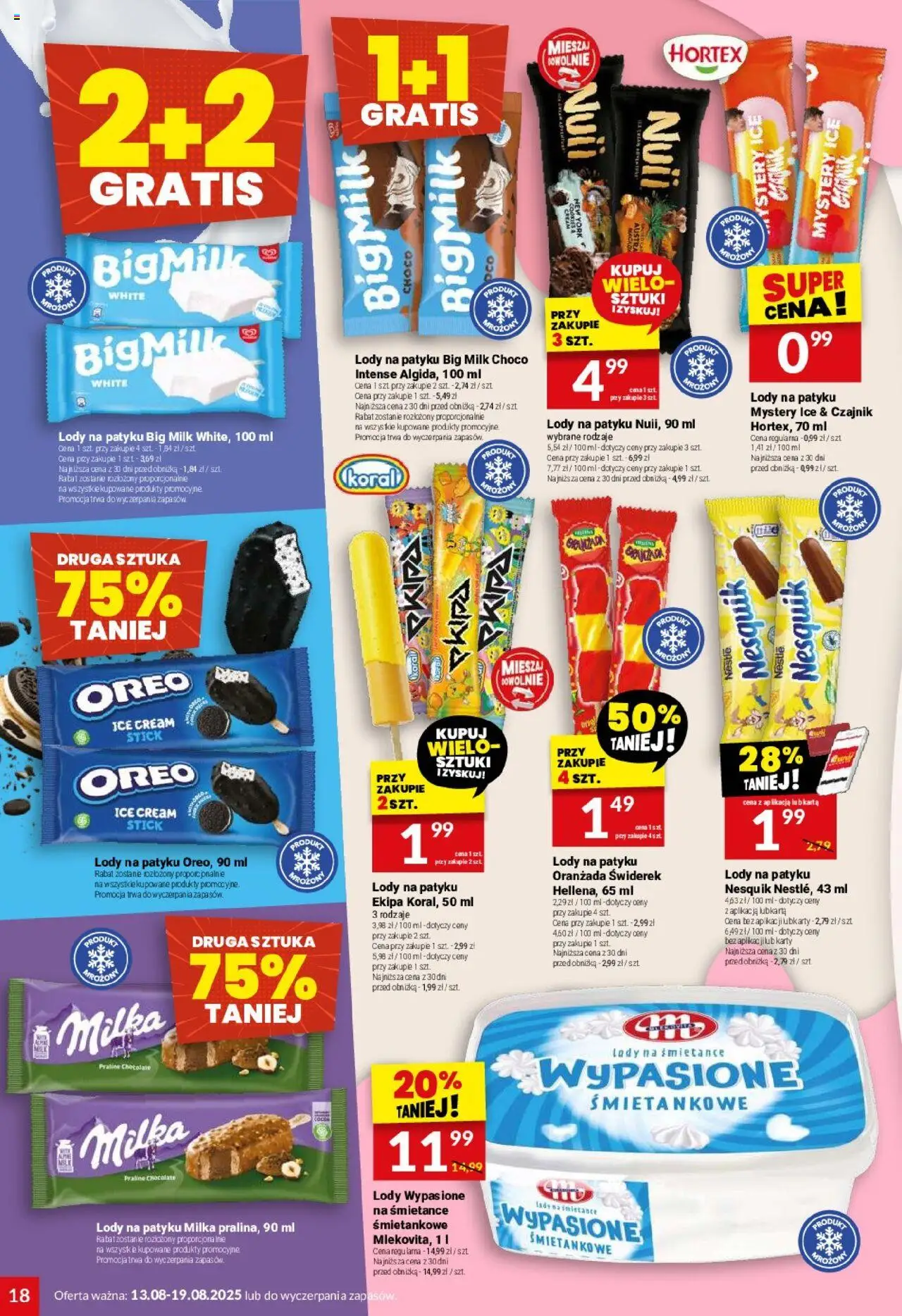 Twój Market Gazetka od 13.08.2025 | Strona: 18 | Produkty: Czajnik, Milka, Big Milk, Lody na patyku