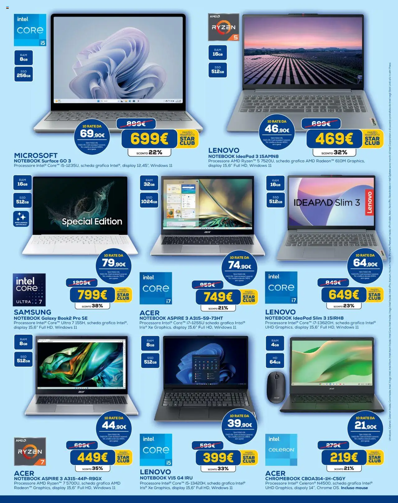 Volantino Euronics del 31.07.2025 | Pagina: 4 | Prodotti: Notebook, Mouse, Samsung