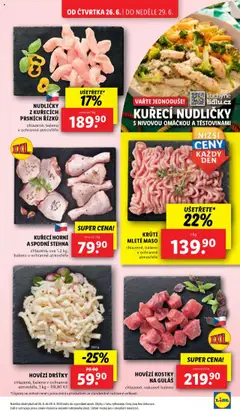 Lidl leták od 26.06.2025 | Strana: 13 | Produkty: Mleté maso, Guláš, Kostky, Hovězí dršťky