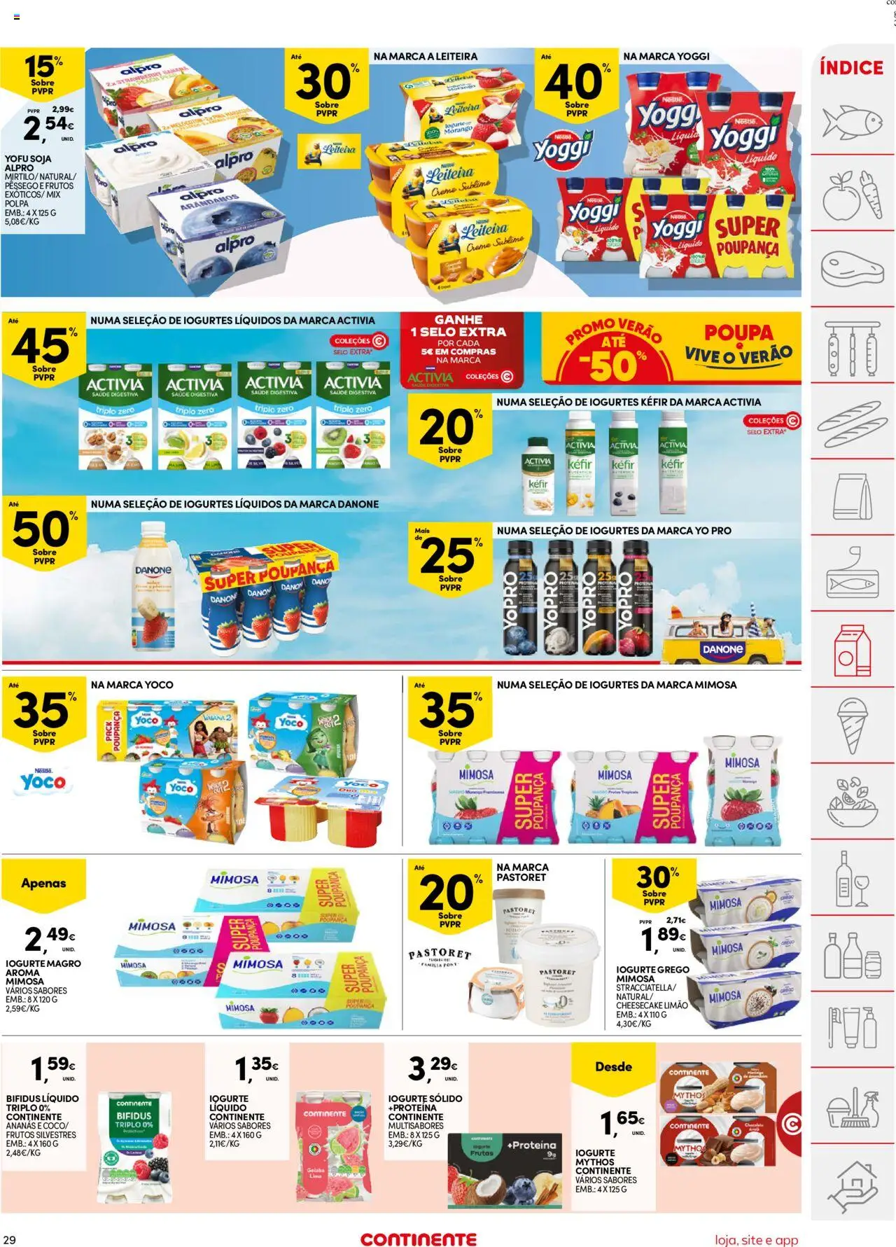 Continente folheto │ válido de 12.08.2025 | Página: 29 | Produtos: Banana, Iogurtes, Iogurte, Creme