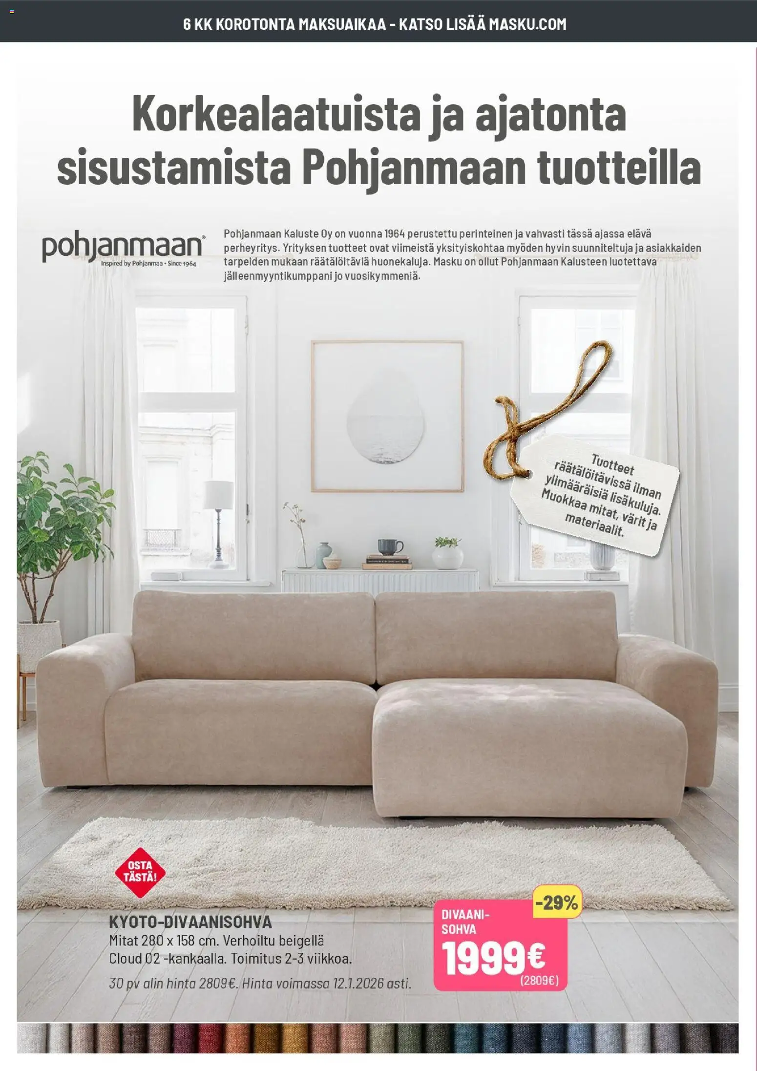 Masku tarjoukset – voimassa 05.01.2026 alkaen | Sivu: 6 | Tuotteet: Sohva