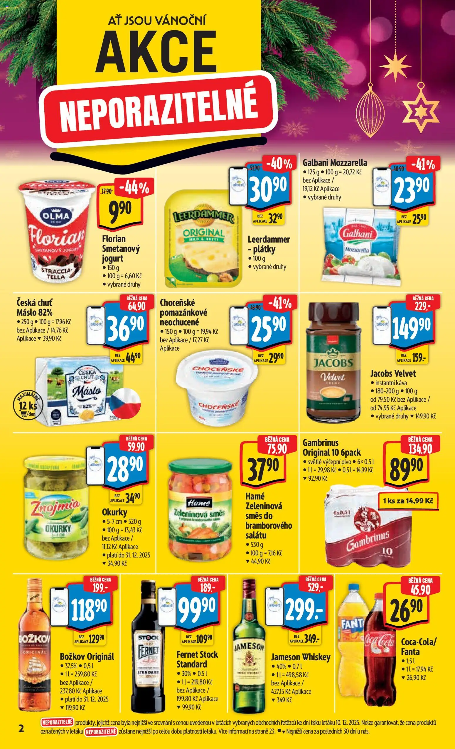 Albert leták - Hypermarket od 17.12.2025 | Strana: 6 | Produkty: Smetanový jogurt, Fanta, Jacobs, Božkov