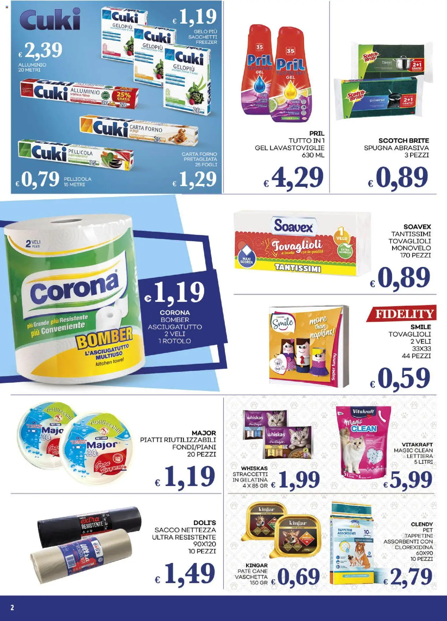 Volantino Pilato del 17.03.2026 | Pagina: 2 | Prodotti: Lavastoviglie, Vitello, Asciugatutto, Pellicola