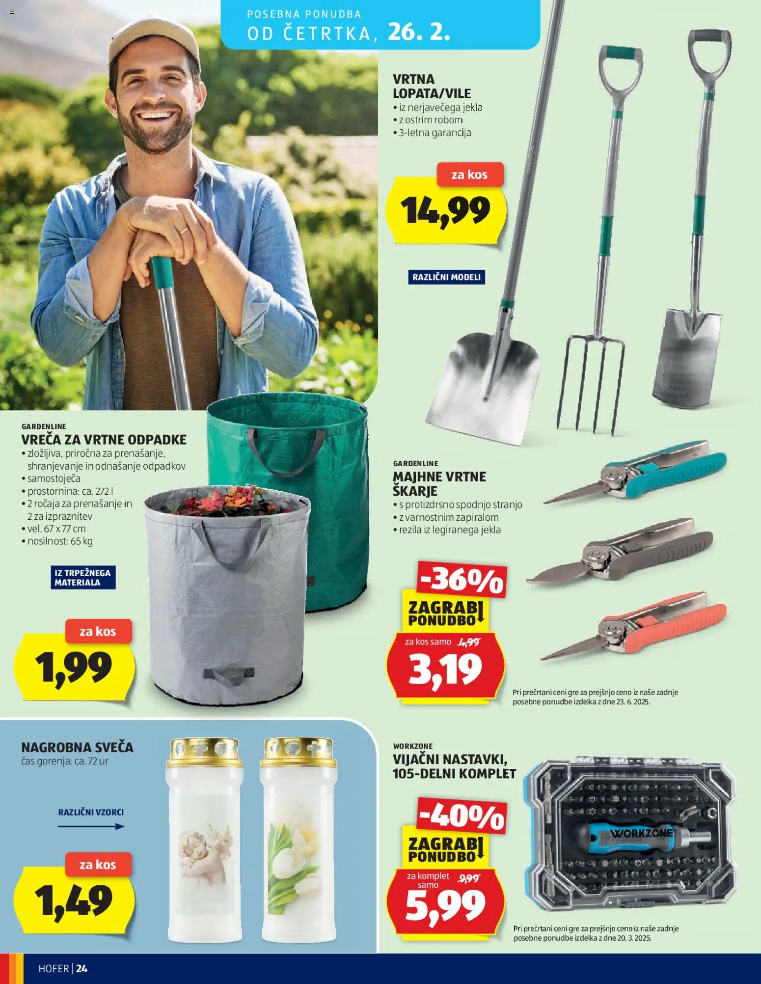 Novi Hofer katalog ponudbe – veljaven od 18.02.2026 | Stran: 24 | Izdelki: Sveča, Kos