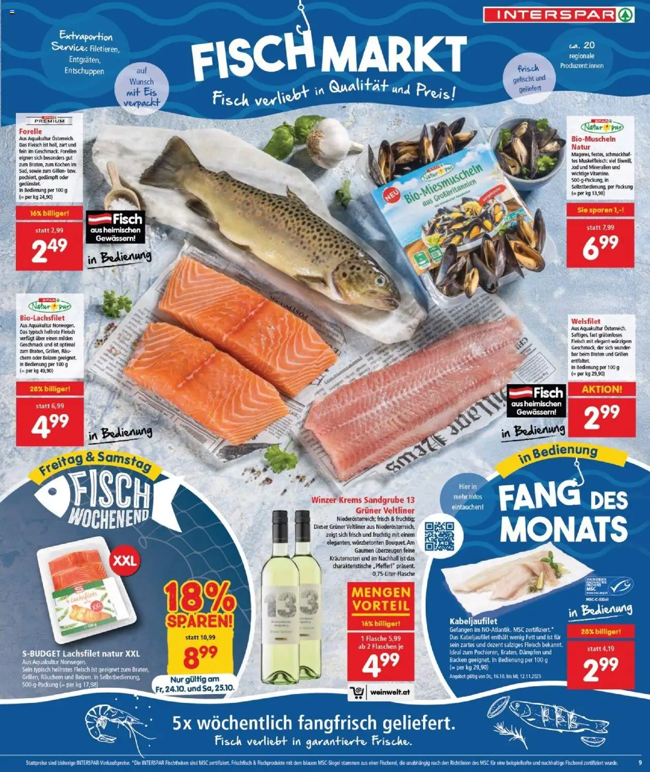 Interspar Flugblatt - Burgenland gültig ab 23.10.2025 | Seite: 9 | Produkte: Eis, Fisch