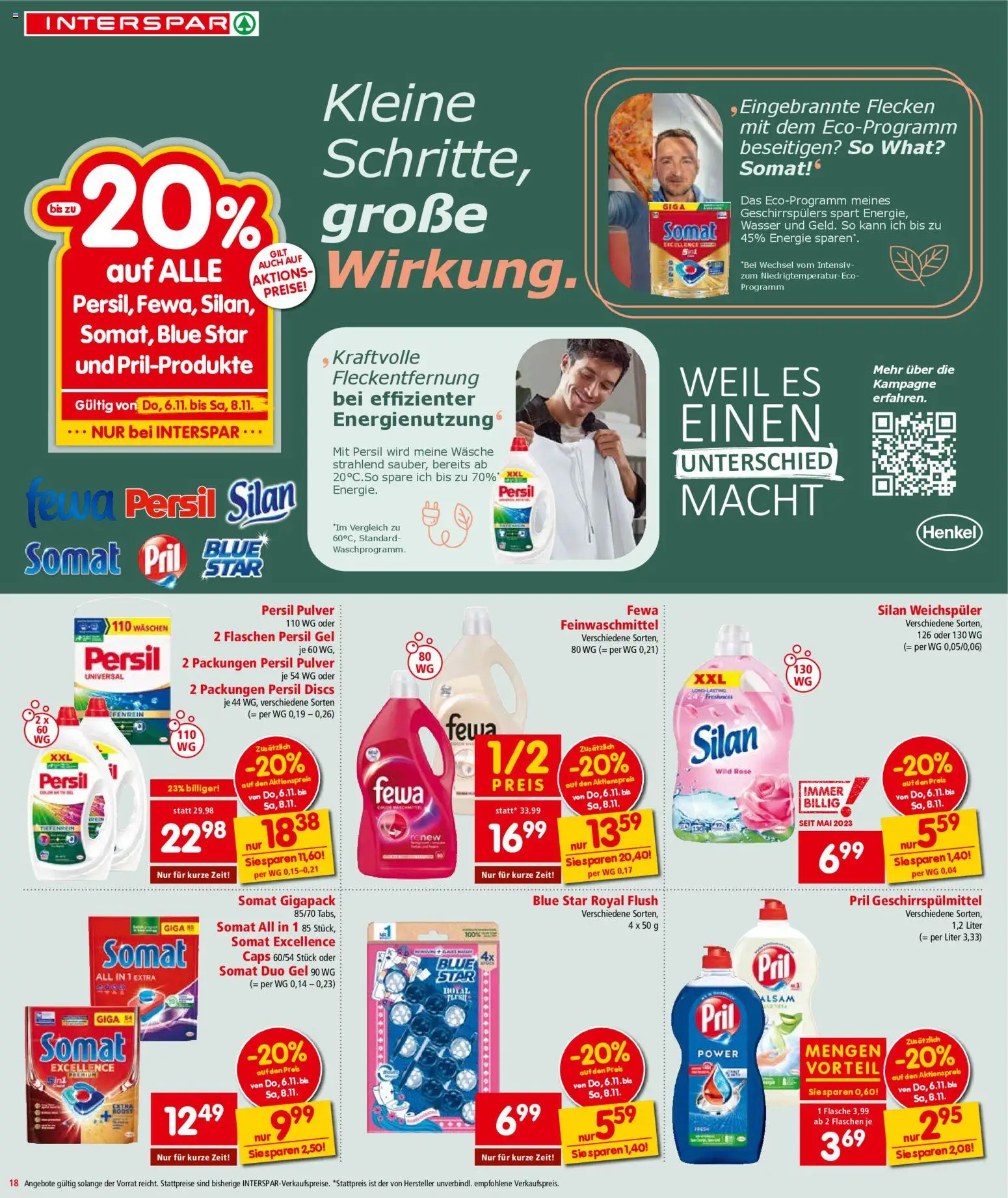 Interspar Flugblatt - Oberösterreich gültig ab 06.11.2025 | Seite: 19 | Produkte: Geschirrspülmittel, Wasser, Weichspüler