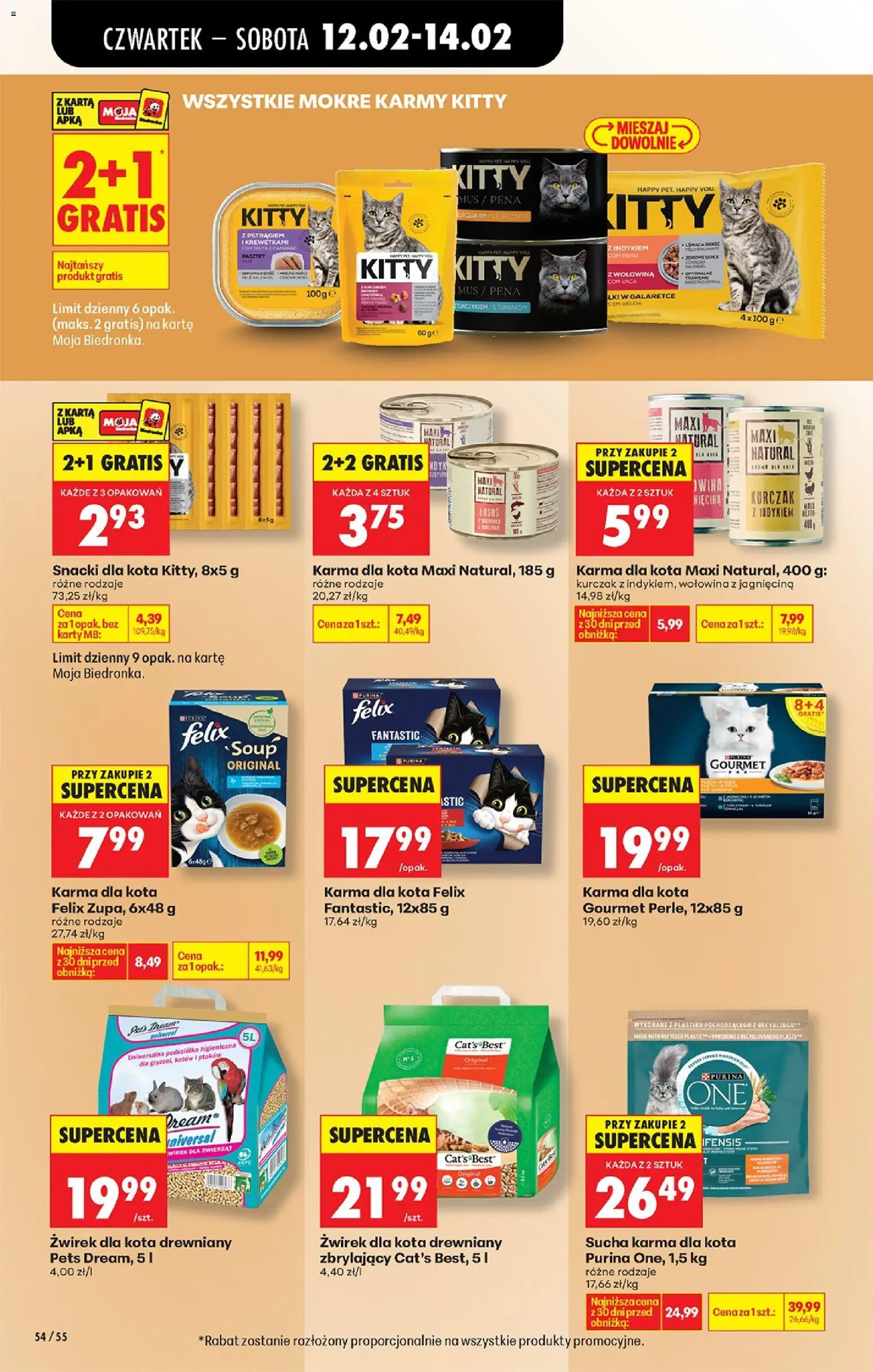 Biedronka gazetka - Oferta w tym tygodniu od 12.02.2026 | Strona: 72 | Produkty: Karta, Żwirek dla kota, Łosoś, Wołowina