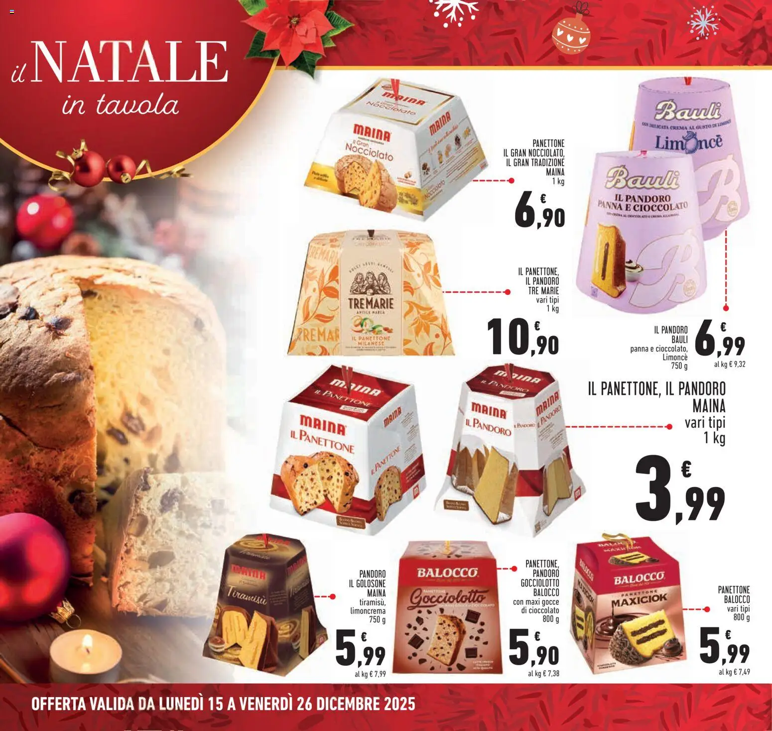 Volantino Conad del 15.12.2025 | Pagina: 2 | Prodotti: Crema, Panna, Pandoro, Panettone