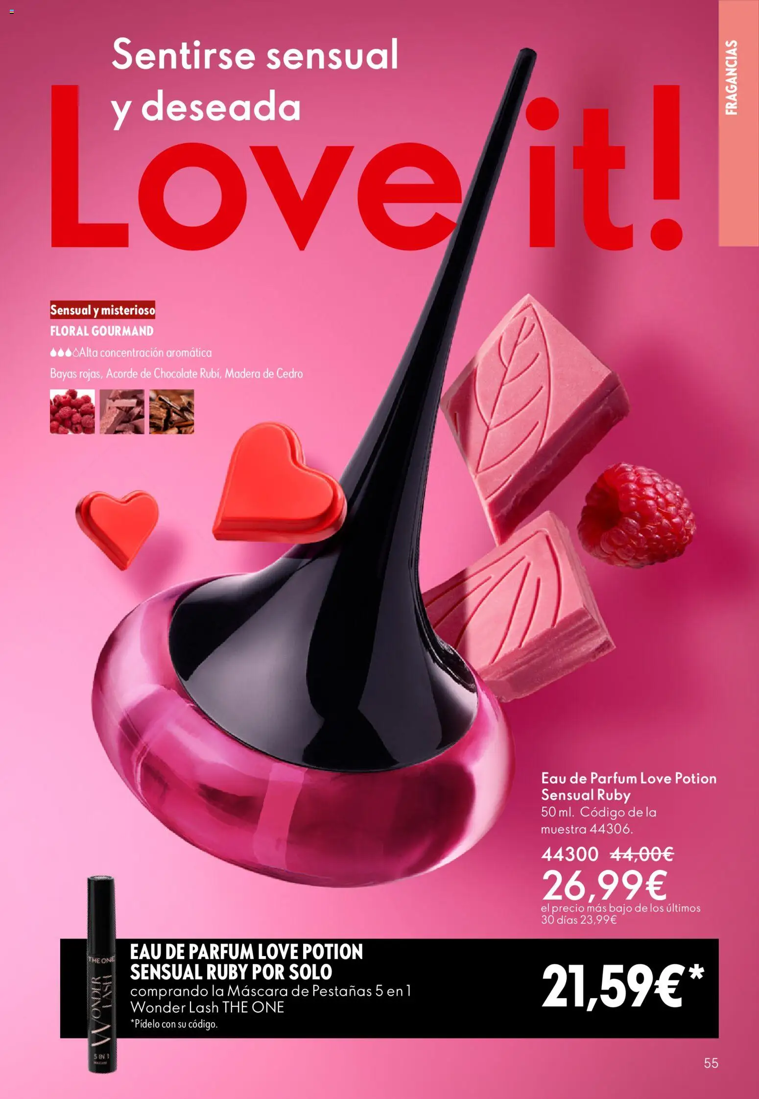 Oriflame - Catálogo Campaña 2 │ válido desde el 28.01.2026 | Página: 55 | Productos: Máscara, Chocolate, Eau de parfum, Máscara de pestañas