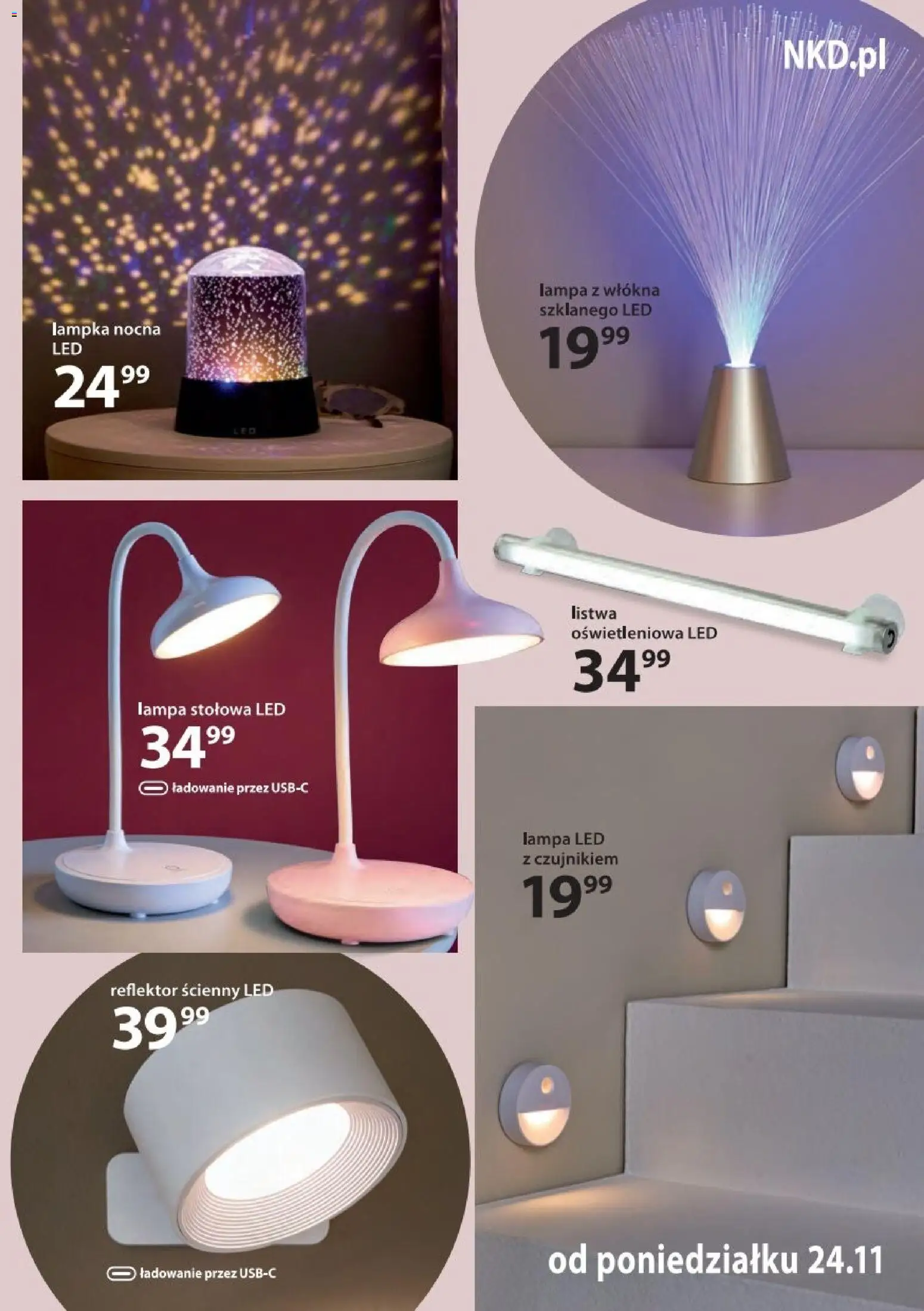 NKD Gazetka od 24.11.2025 | Strona: 3 | Produkty: Lampa