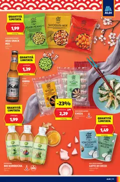 Volantino Aldi del 28.07.2025 | Pagina: 11 | Prodotti: Birra, Cocco, Menta, Bottiglia
