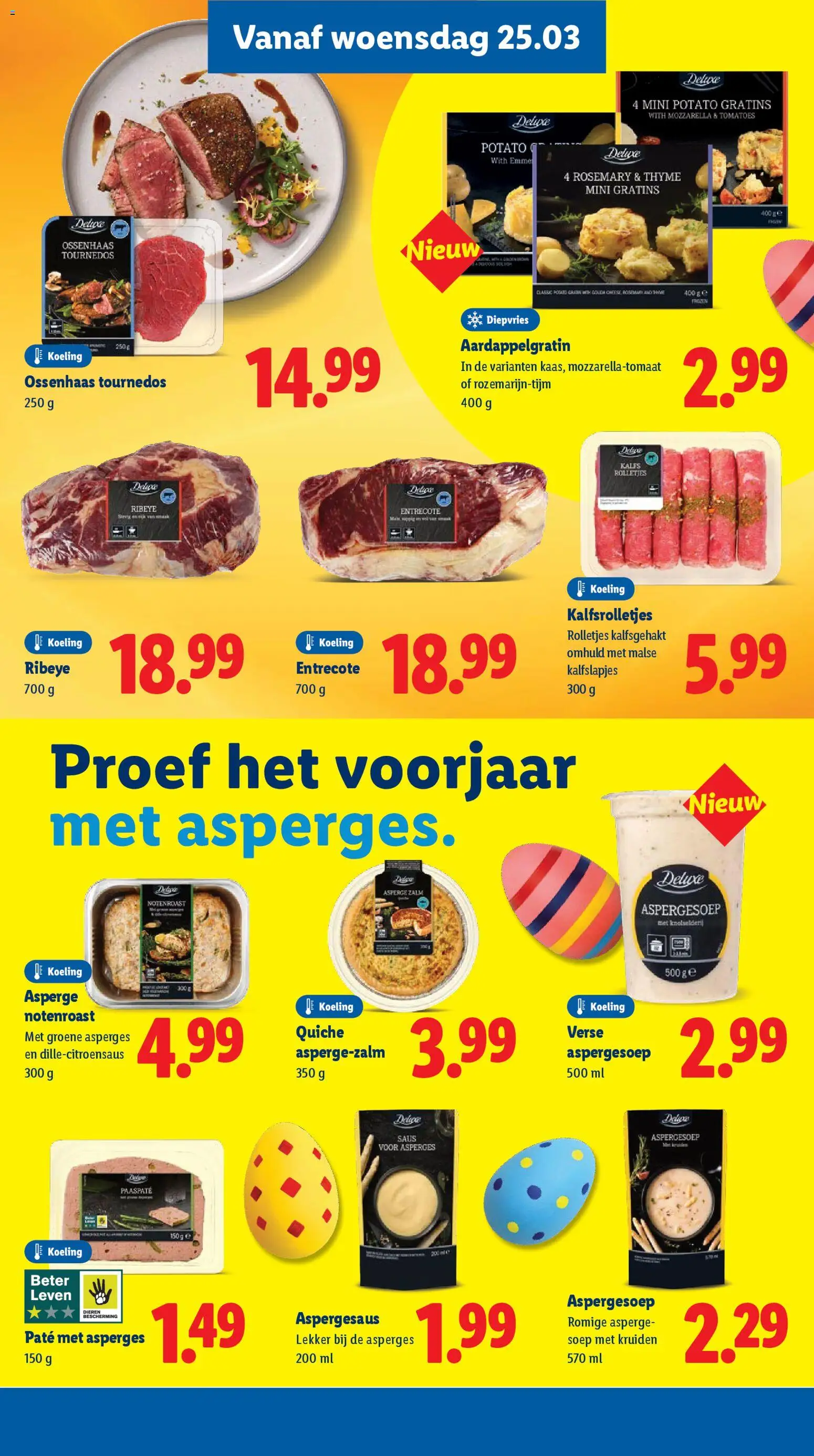 {H1} | Pagina: 19 | Producten: Asperges, Hollandi mártás, Mozzarella, Saus