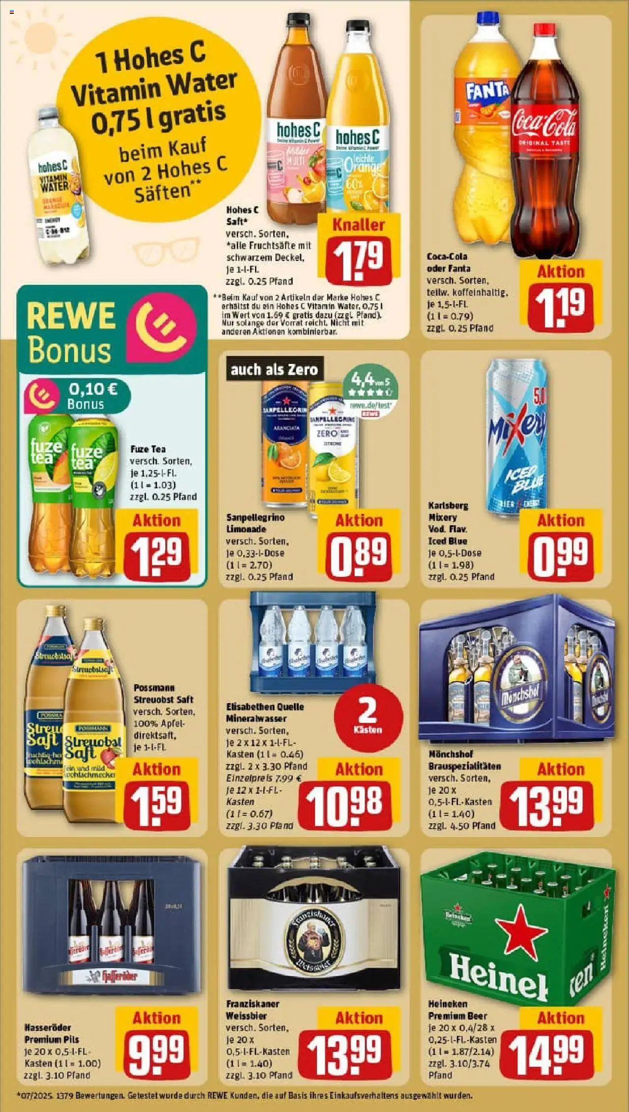Rewe prospekt Bad Vilbel	 - gültig ab dem 24.08.2025 | Seite: 20 | Produkte: Franziskaner, Pils, Mixery, Saft