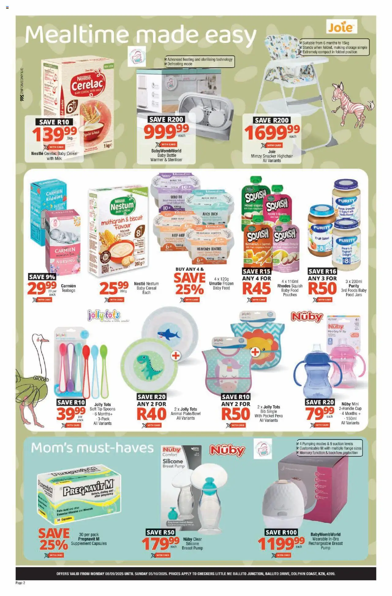 New Checkers catalogue – valid from 08.09.2025 | Page: 2 | Products: Yoghurt, Vitamins, Milk, Chicken