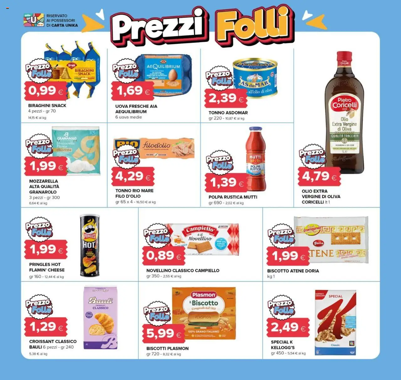 Volantino Oasi del 25.09.2025 | Pagina: 2 | Prodotti: Uova, Biscotti, Mozzarella, Olio extra vergine