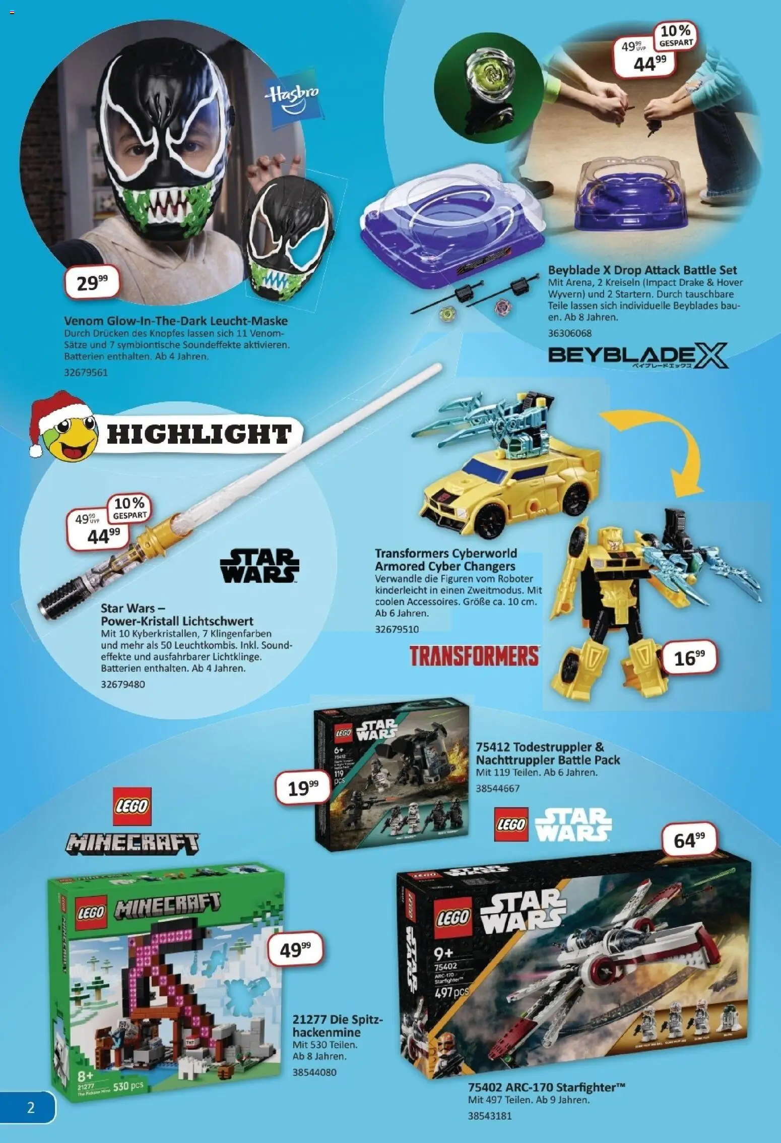 Vedes Weihnachtsflyer  – gültig ab 19.11.2025 | Seite: 2 | Produkte: Roboter, Batterien