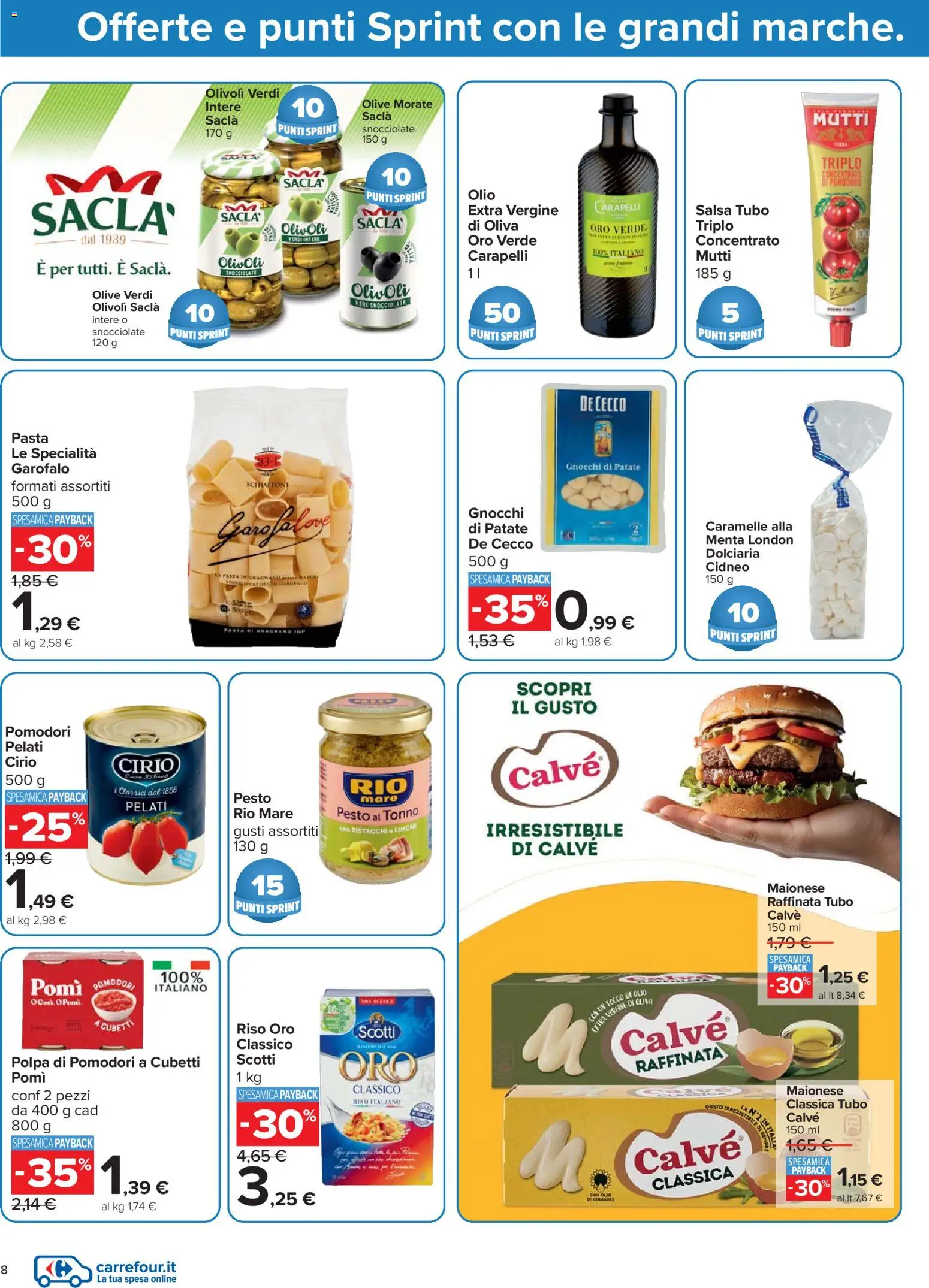 Volantino Carrefour del 07.11.2025 | Pagina: 8 | Prodotti: Riso, Limone, Tubo, Pesto
