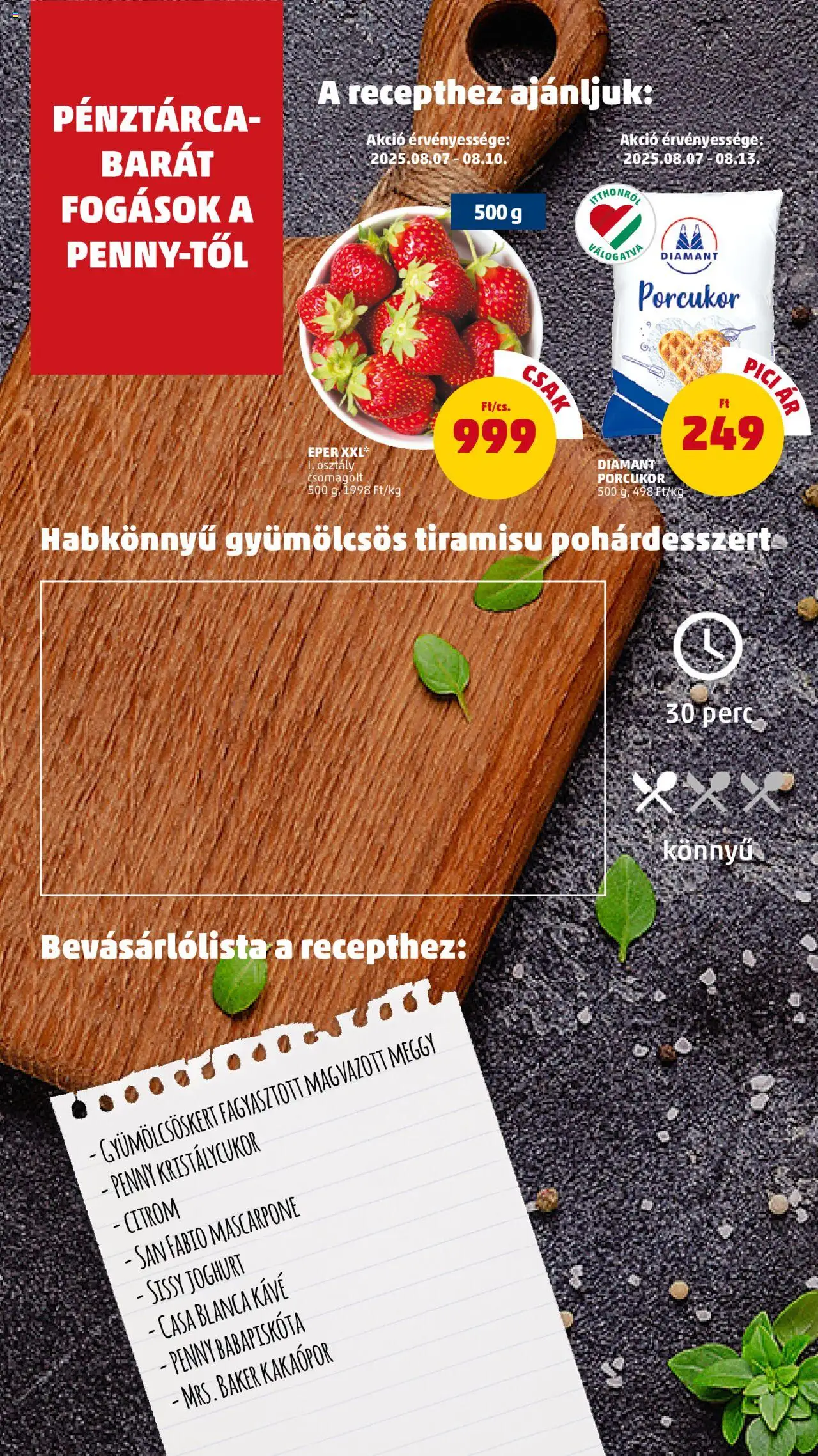 PENNY akciós ujság - amely érvényes a következő dátumtól: 07.08.2025 | Oldal: 10 | Termékek: Tiramisu, Meggy, Burrata, Citrom