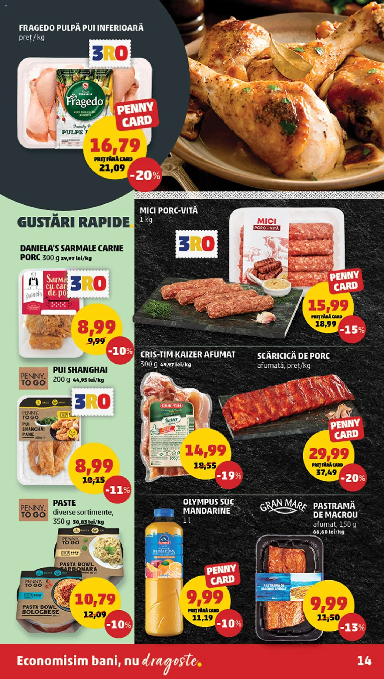 Noul catalog PENNY – valabil de la 26.11.2025 | Pagină: 14 | Produse: Mici, Suc, Paste, Mandarine