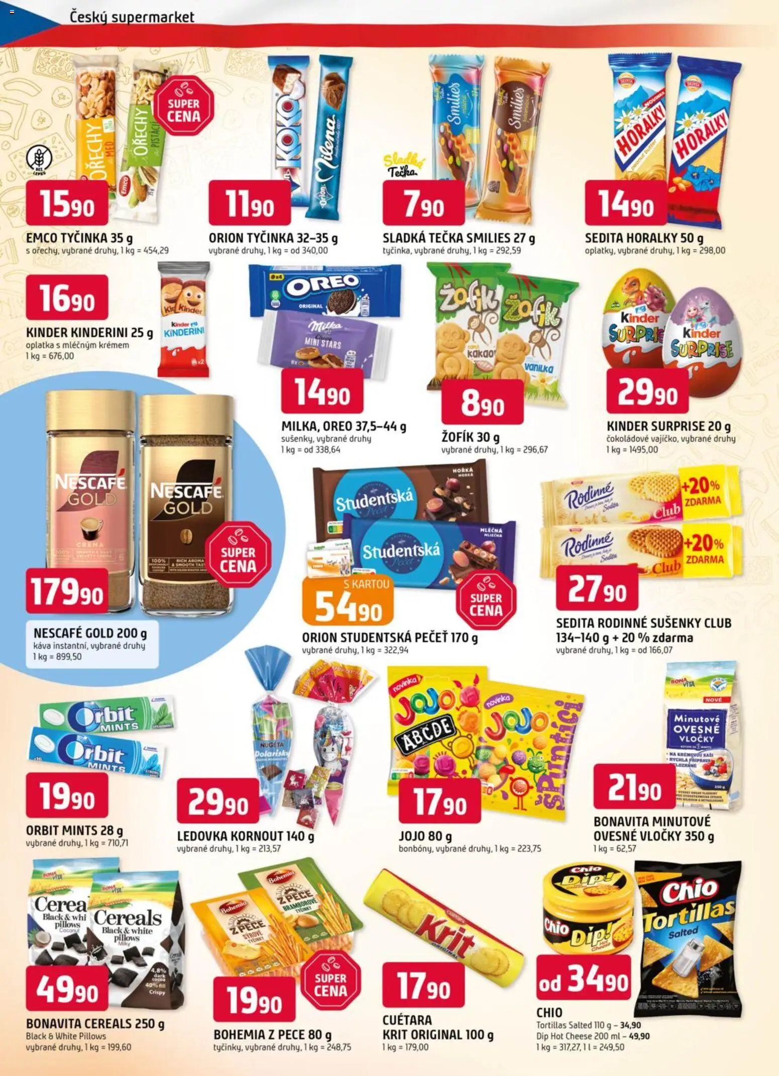 Trefa leták od 21.01.2026 | Strana: 6 | Produkty: Milka, Vločky, Studentská pečeť, Crema