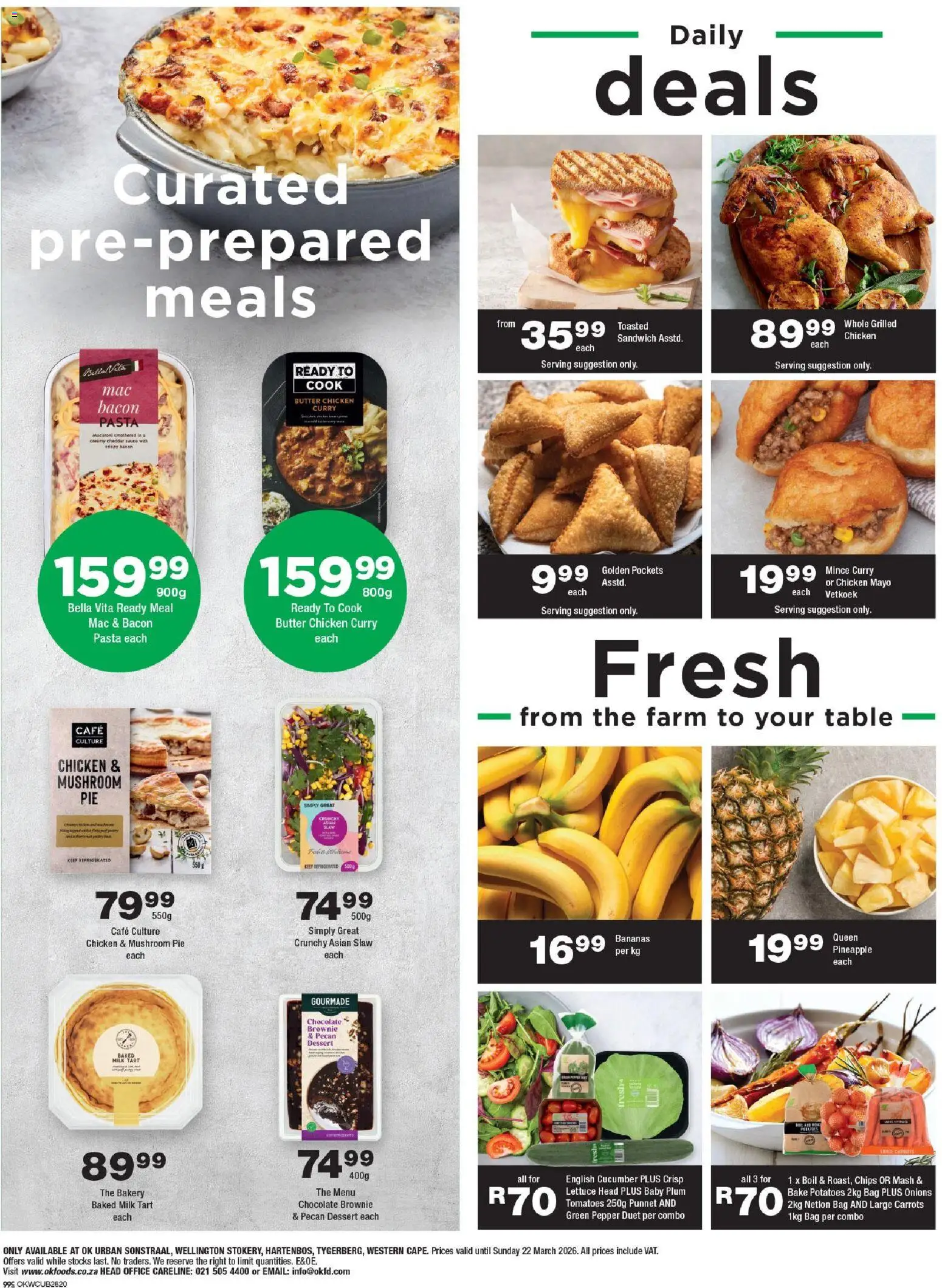 New OK Foods catalogue – valid from 11.03.2026 | Page: 2 | Products: Bag, Carrots, Onions, Sauce