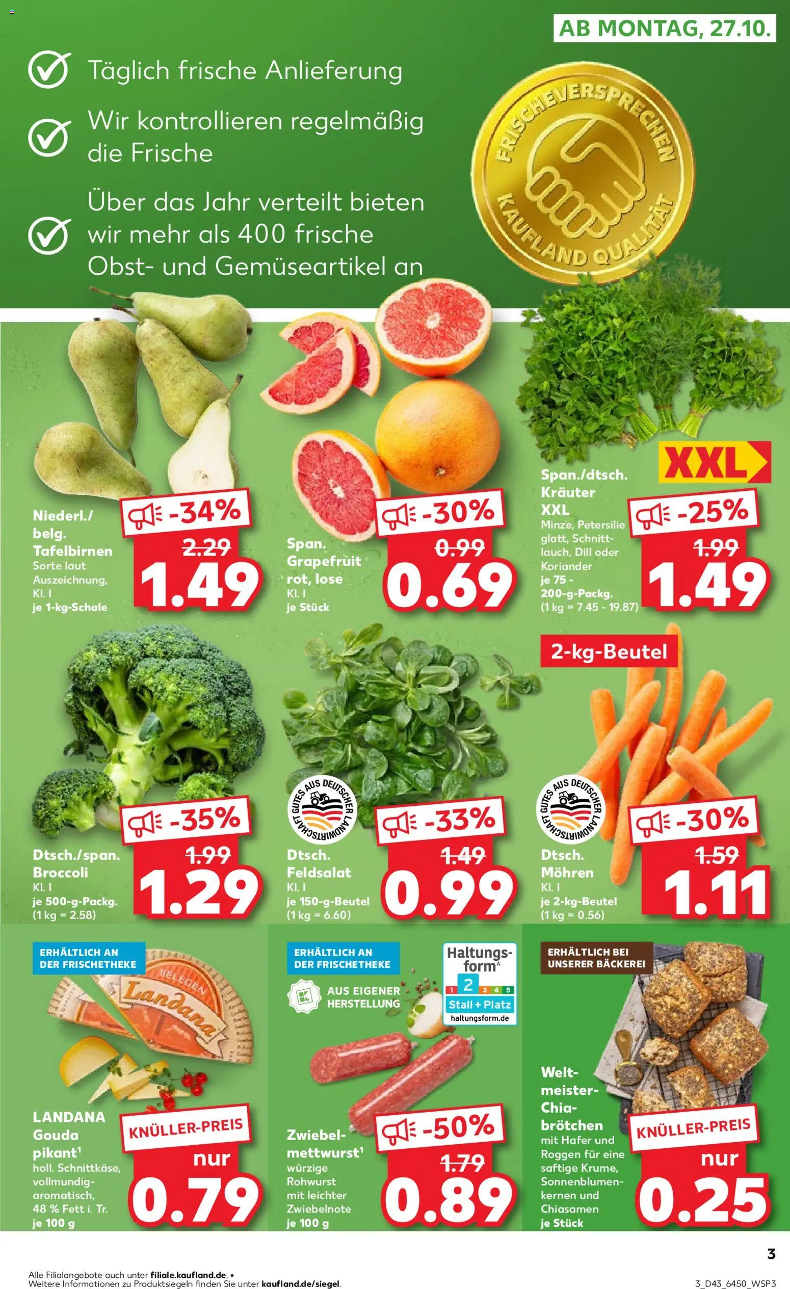 Kaufland prospekt Speyer	 – gültig ab 26.10.2025 | Seite: 3 | Produkte: Mohren, Grapefruit, Petersilie, Dill