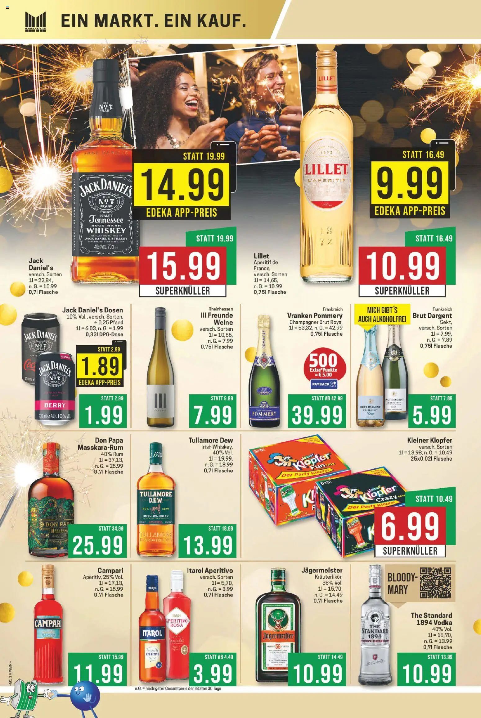 Marktkauf Prospekt 	 – gültig ab 29.12.2025 | Seite: 14 | Produkte: Jack Daniel's, Lillet, Vodka, Whiskey