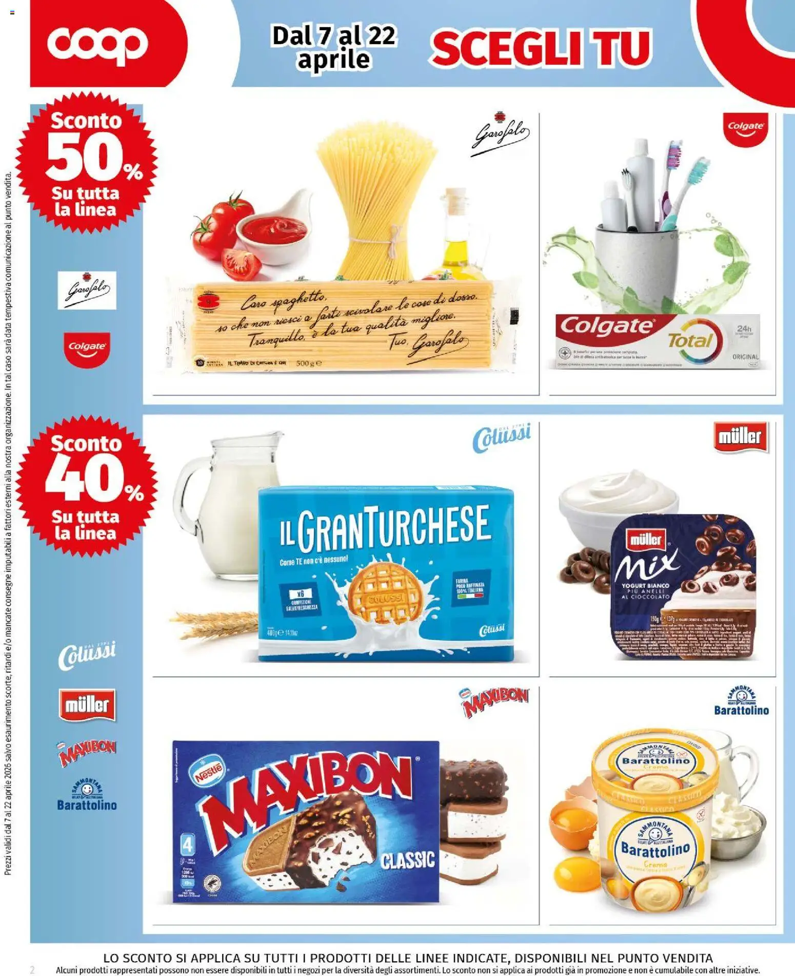 Volantino COOP del 07.04.2026 | Pagina: 2 | Prodotti: Crema, Yogurt, Cioccolato, Tè