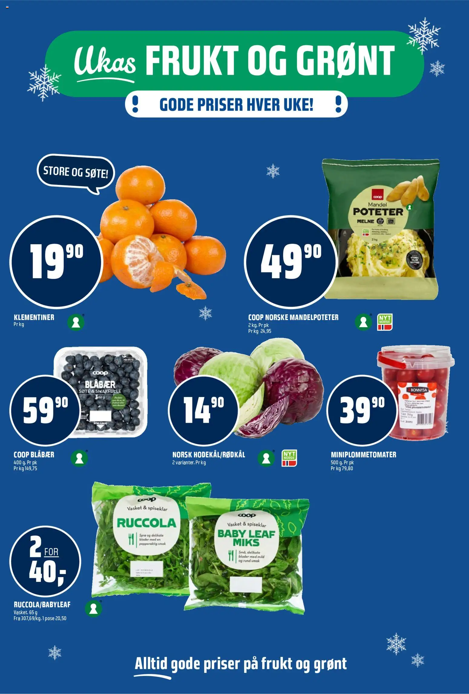 {H1} | Side: 5 | Produkter: Blåbær, Poteter, Суміш дитяча