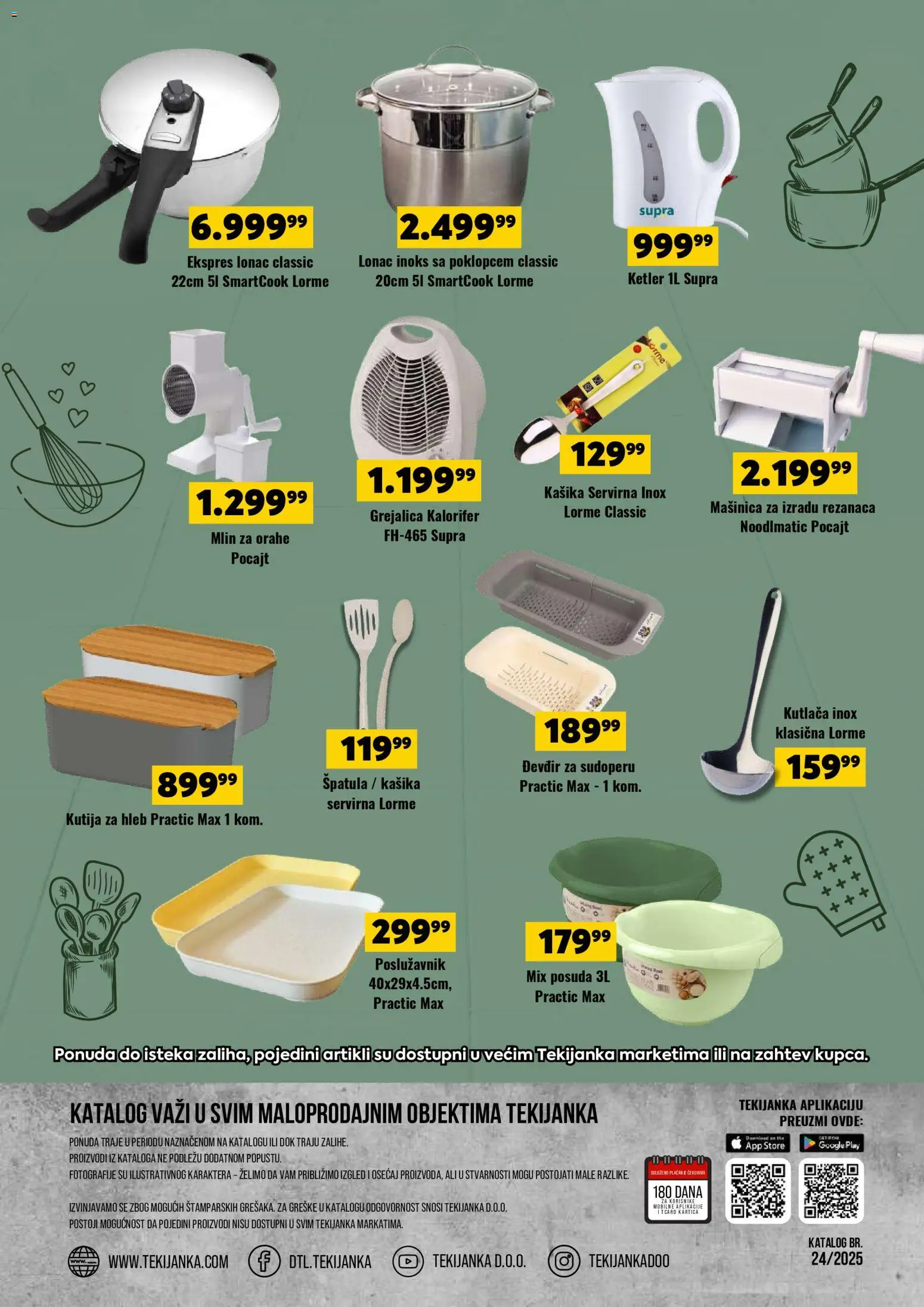 Tekijanka katalog - važi od 19.11.2025 | Strana: 16 | Proizvode: Ketler, Kutija za hleb, Grejalica, Hleb