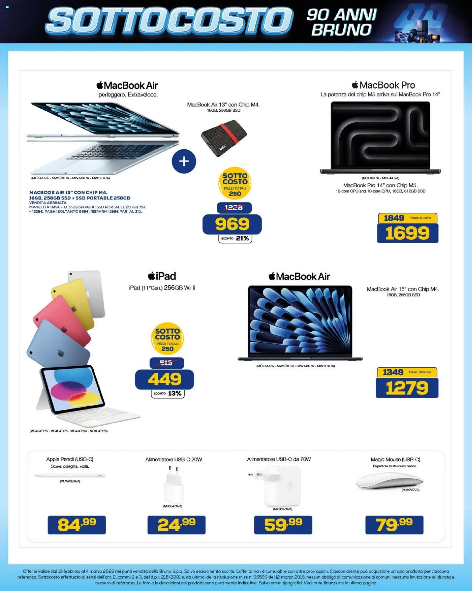 Volantino BRUNO del 19.02.2026 | Pagina: 7 | Prodotti: Macbook air, Mouse, Ipad, Macbook