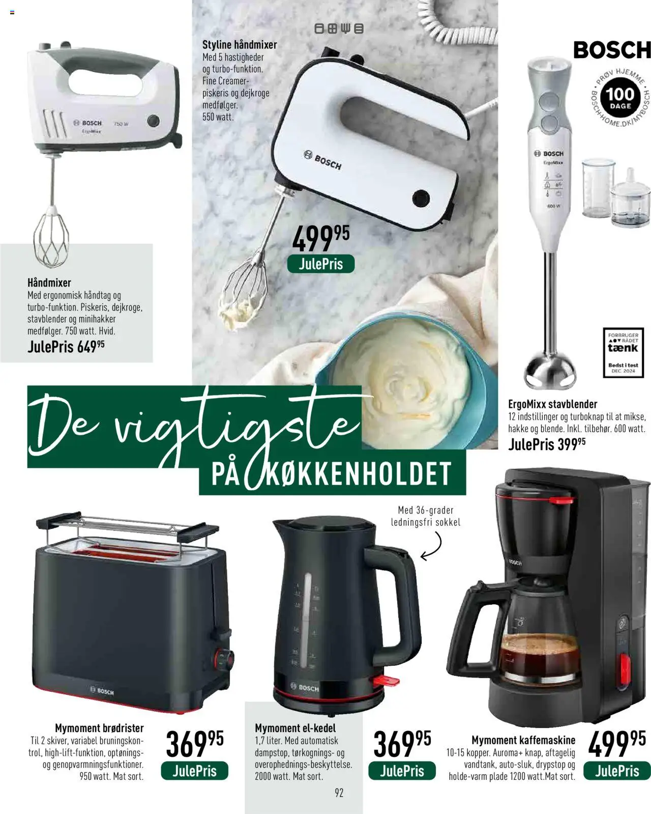 Imerco tilbudsavis – gyldig fra 17.10.2025 | Side: 92 | Produkter: Brødrister, Piskeris, Kaffemaskine