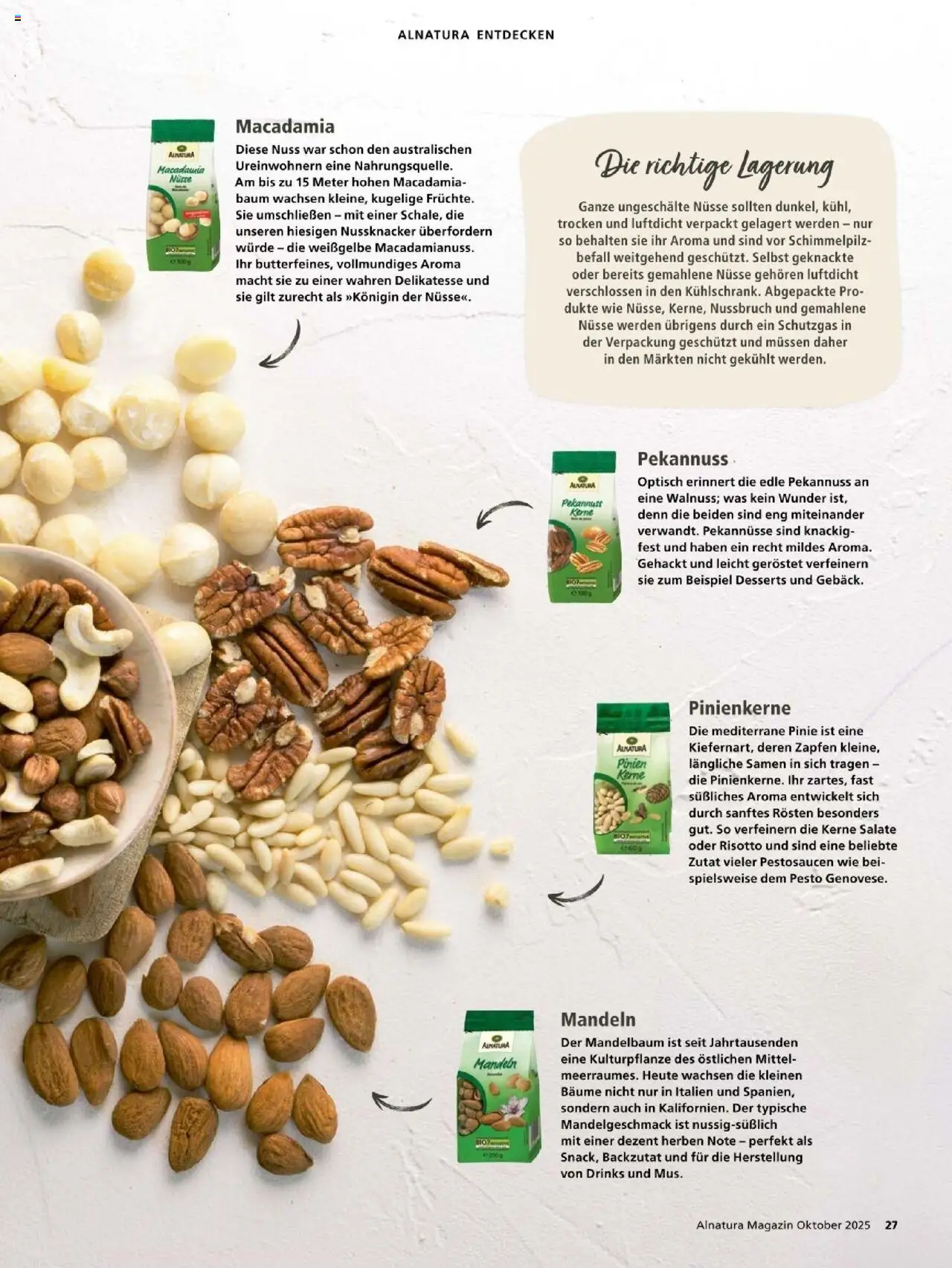 Alnatura Prospekt – gültig ab 01.10.2025 | Seite: 27 | Produkte: Mandeln, Nüsse