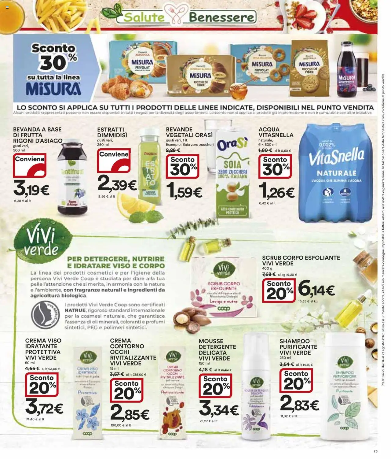 Volantino Ipercoop del 14.08.2025 | Pagina: 23 | Prodotti: Shampoo, Crema, Detergente, Frutta