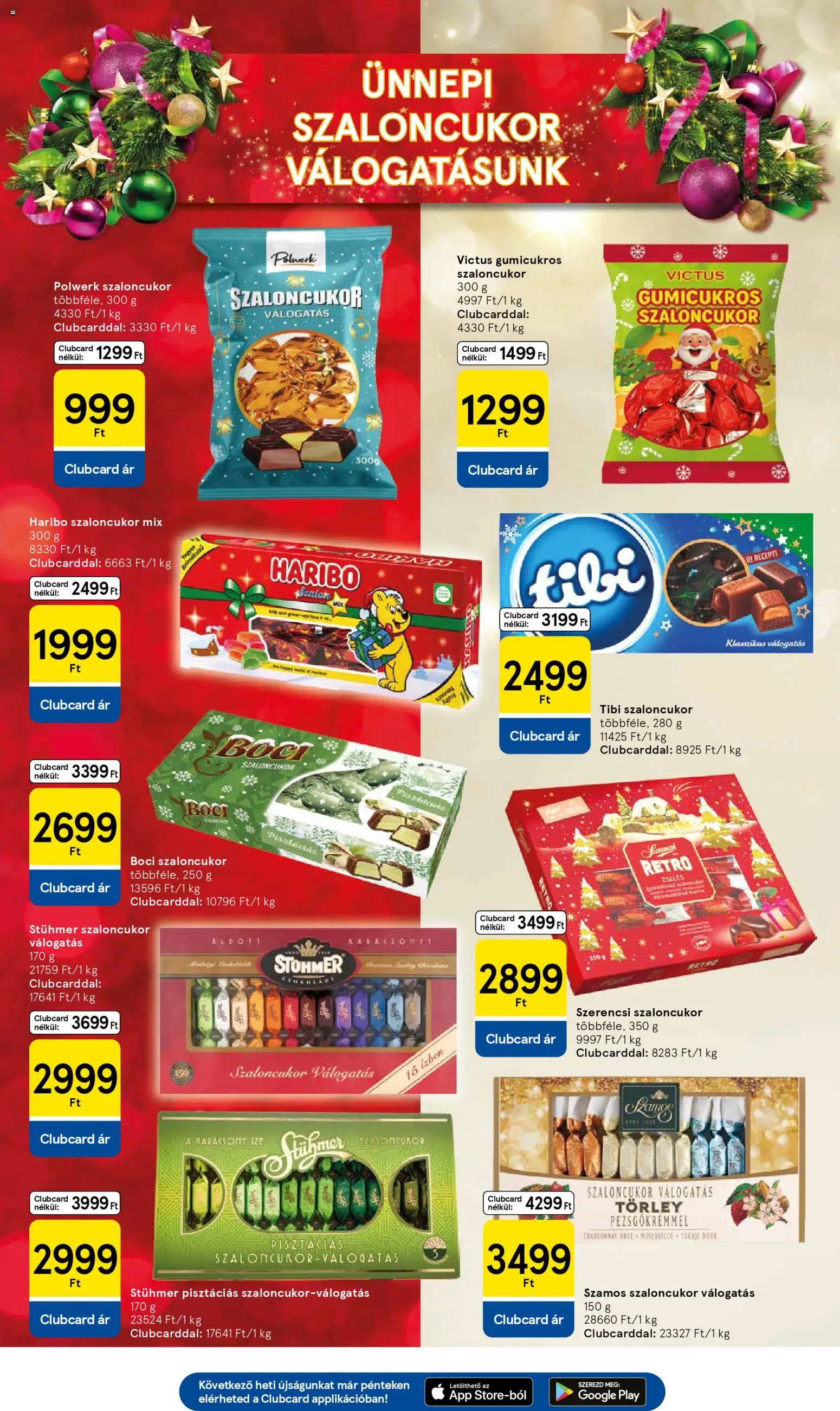 Tesco akciós ujság - amely érvényes a következő dátumtól: 04.12.2025 | Oldal: 11 | Termékek: Szaloncukor